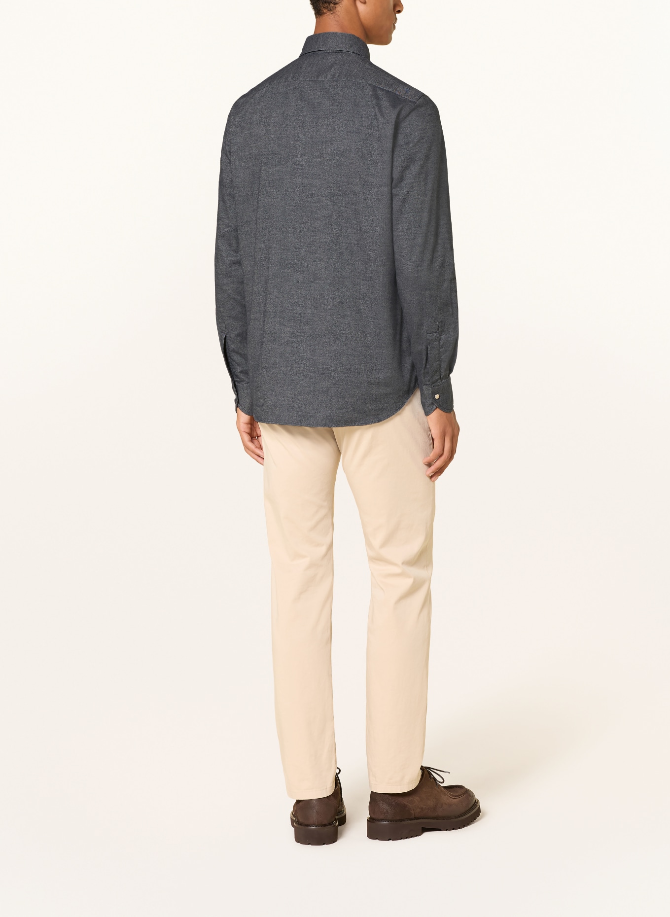 windsor. Flanellhemd LIVIO Regular Fit: DUNKELBLAU
