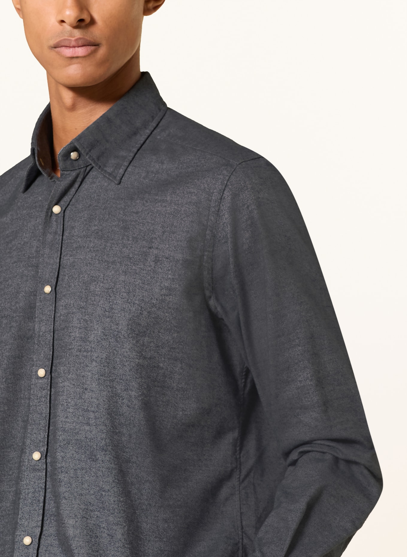 windsor. Flanellhemd LIVIO Regular Fit: DUNKELBLAU