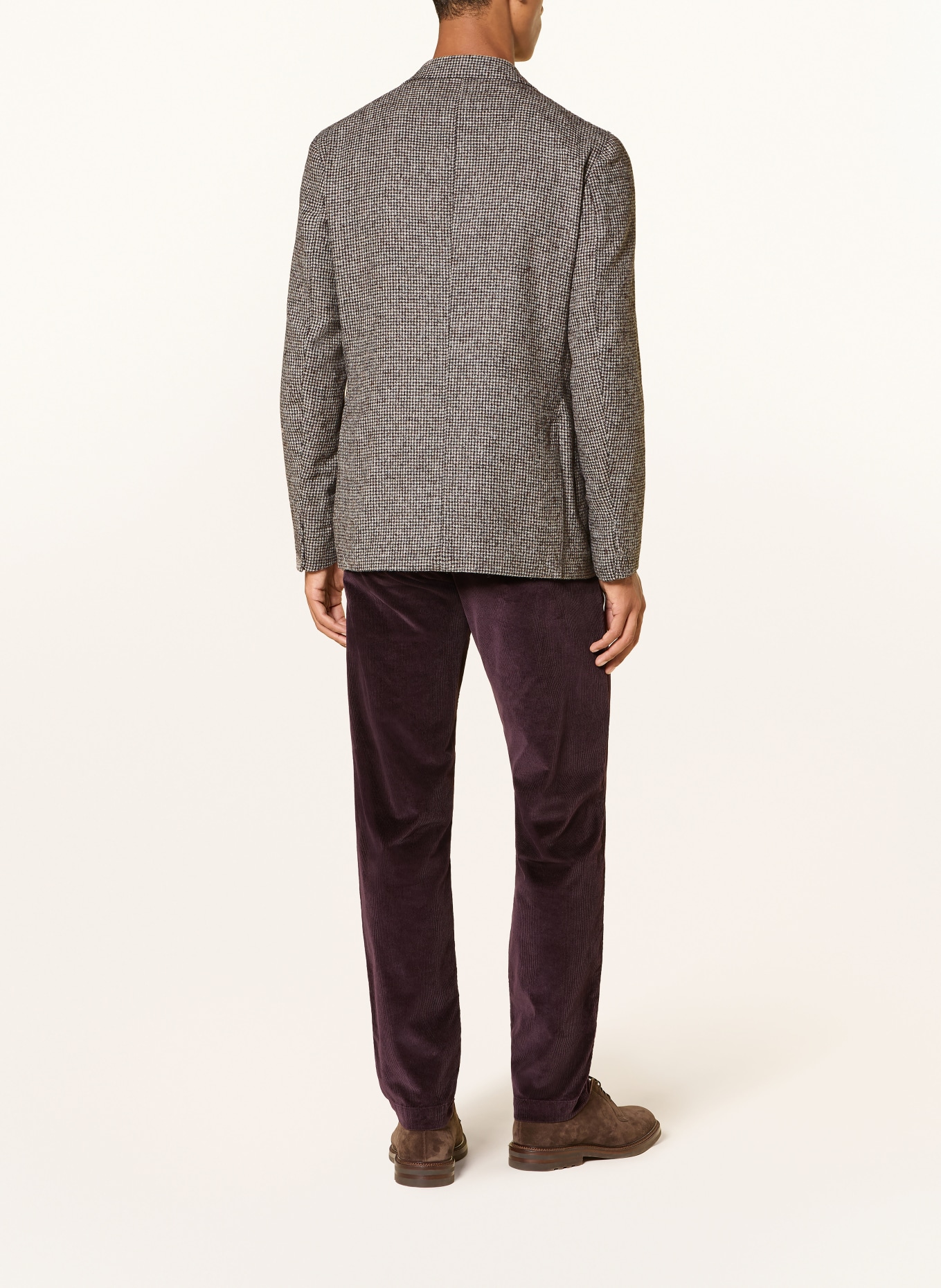 eleventy Sakko Extra Slim Fit: HELLGRAU / GRAU / DUNKELROT