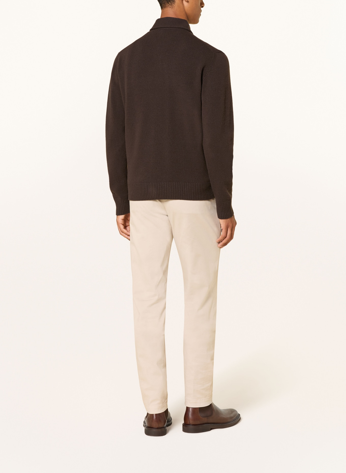 eleventy Strick-Overshirt: DUNKELBRAUN