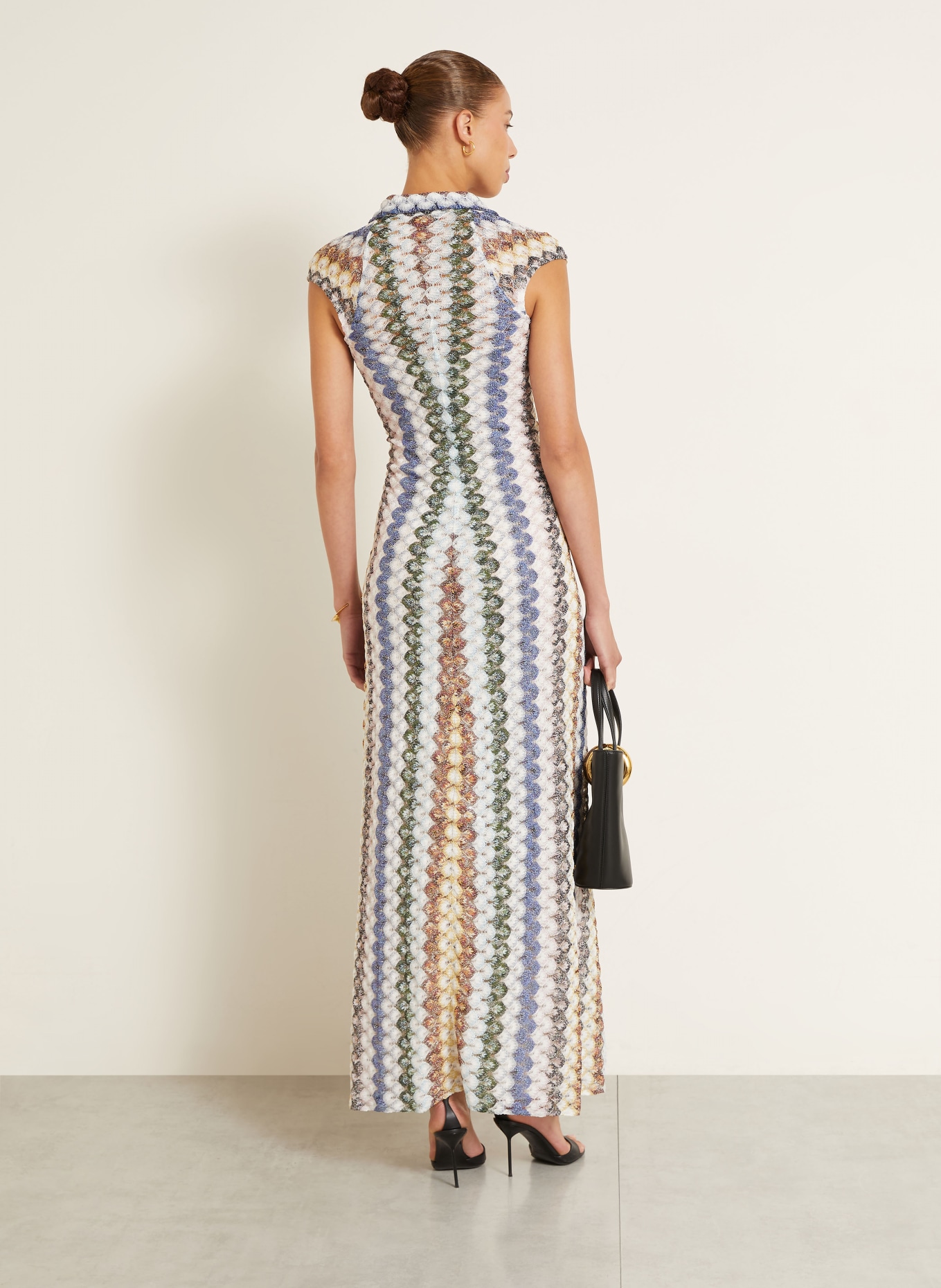 MISSONI Evening dress: WHITE / GREEN / BLUE