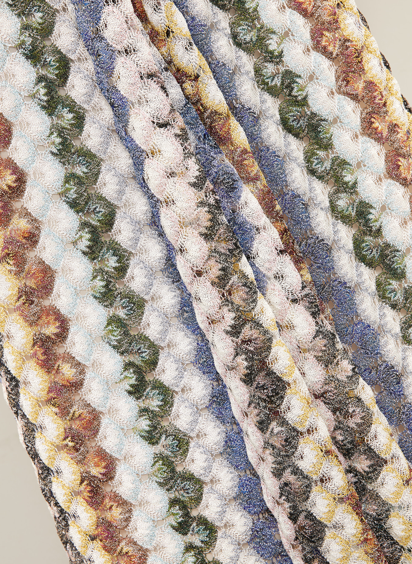 MISSONI Evening dress: WHITE / GREEN / BLUE