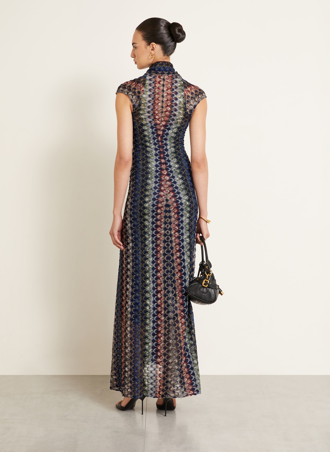 MISSONI Abendkleid: DUNKELBLAU / DUNKELROT / GRÜN
