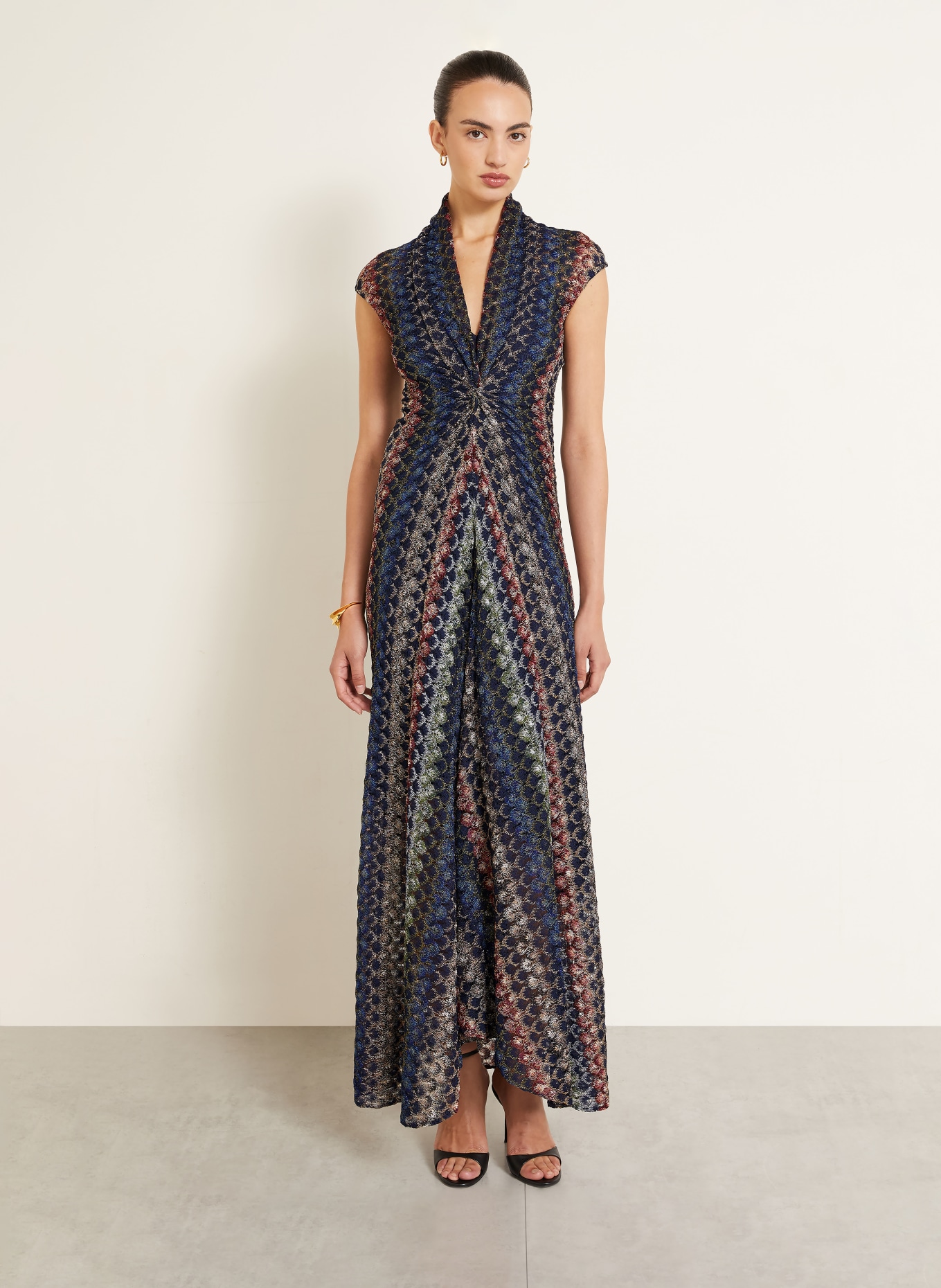 MISSONI Abendkleid: DUNKELBLAU / DUNKELROT / GRÜN