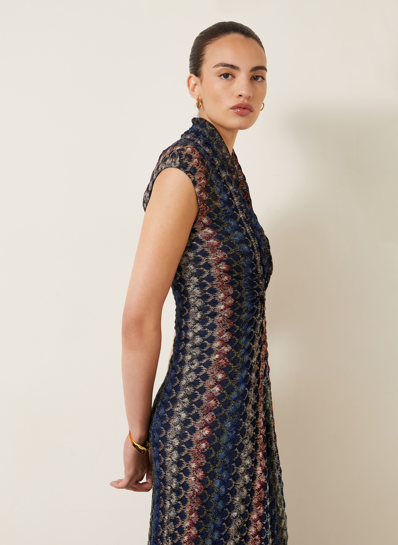 MISSONI Abendkleid: DUNKELBLAU / DUNKELROT / GRÜN