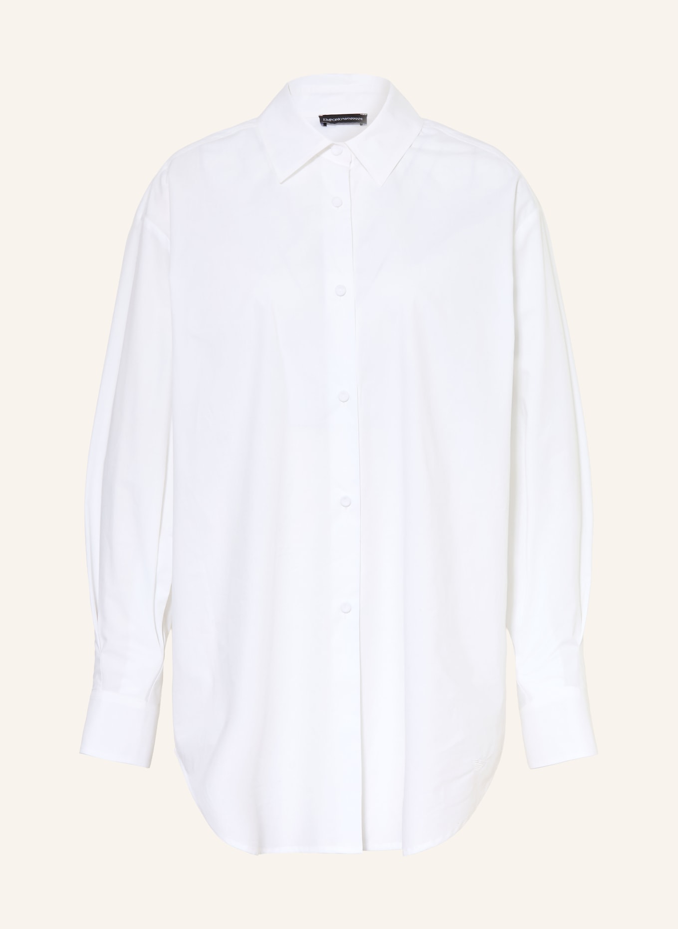 EMPORIO ARMANI Oversized-skjortblus: VIT