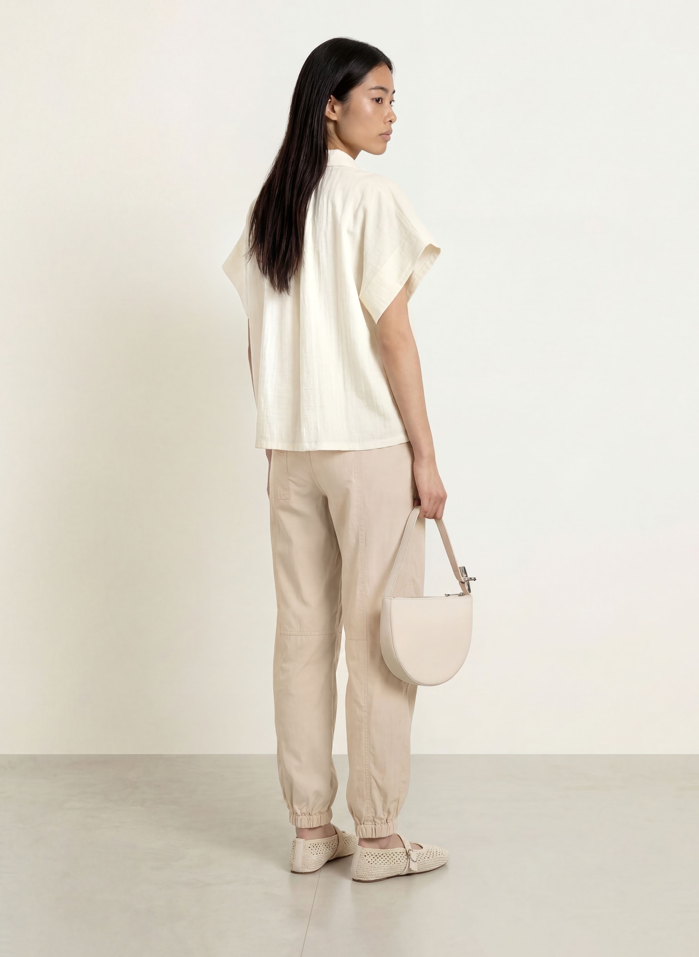 OPUS PANTS MUCIA-broek in joggingstijl: BEIGE