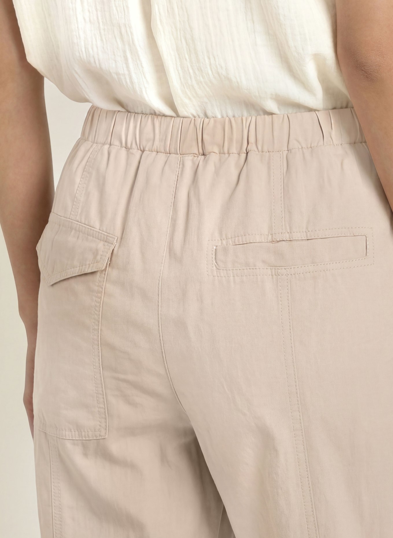 OPUS PANTS MUCIA-broek in joggingstijl: BEIGE