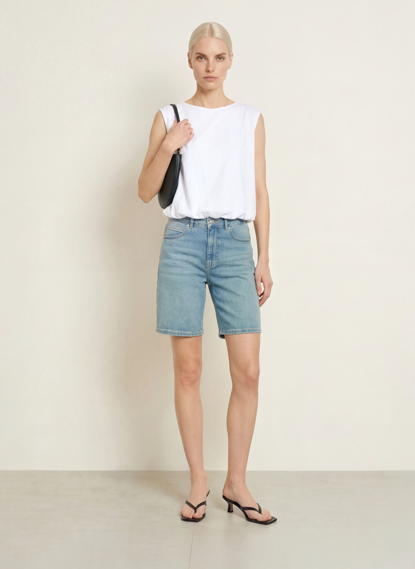 OPUS PANTS Jeansshorts MARI: 70298 mid mustard blue