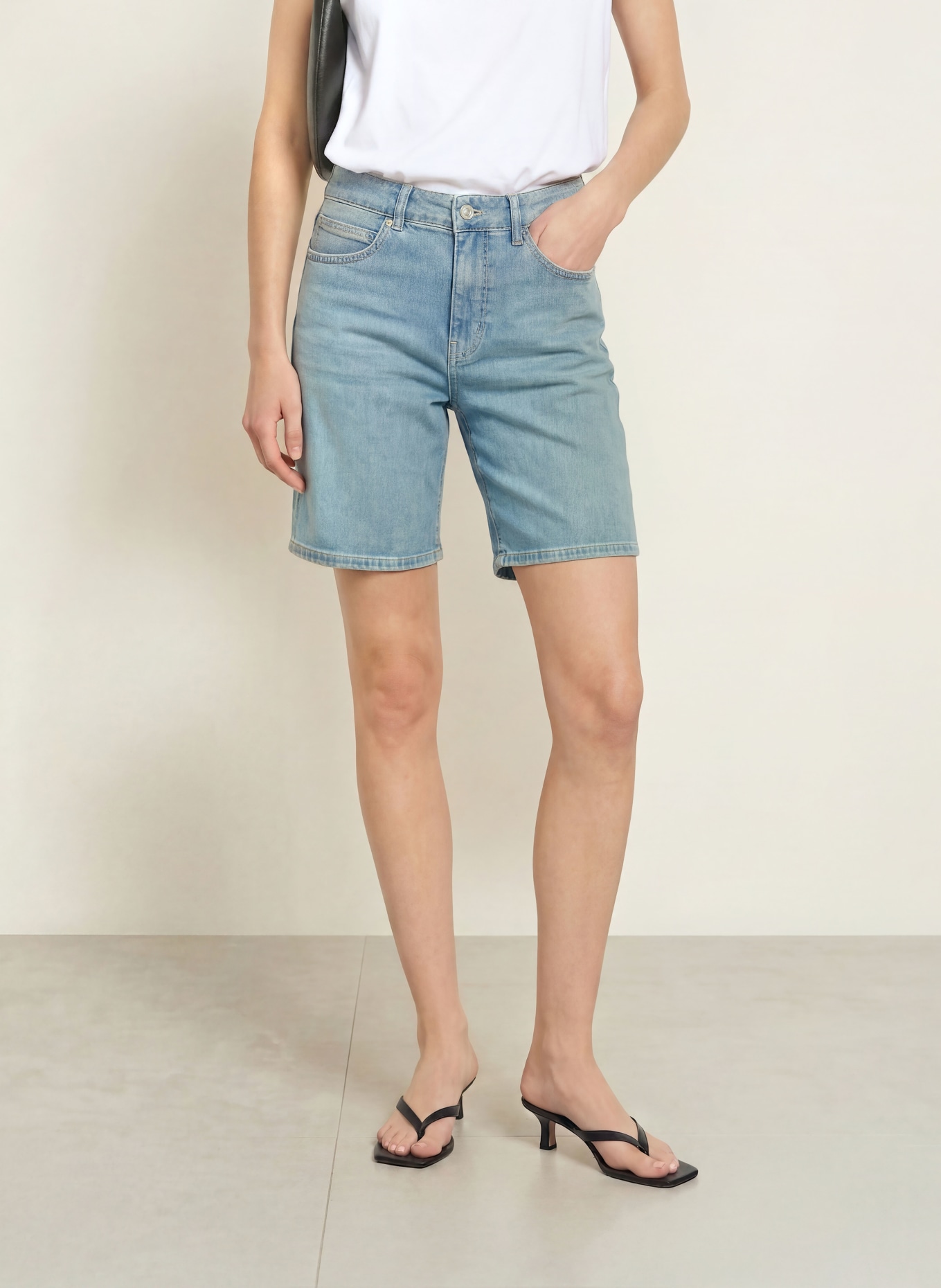 OPUS PANTS Jeansshorts MARI: 70298 mid mustard blue