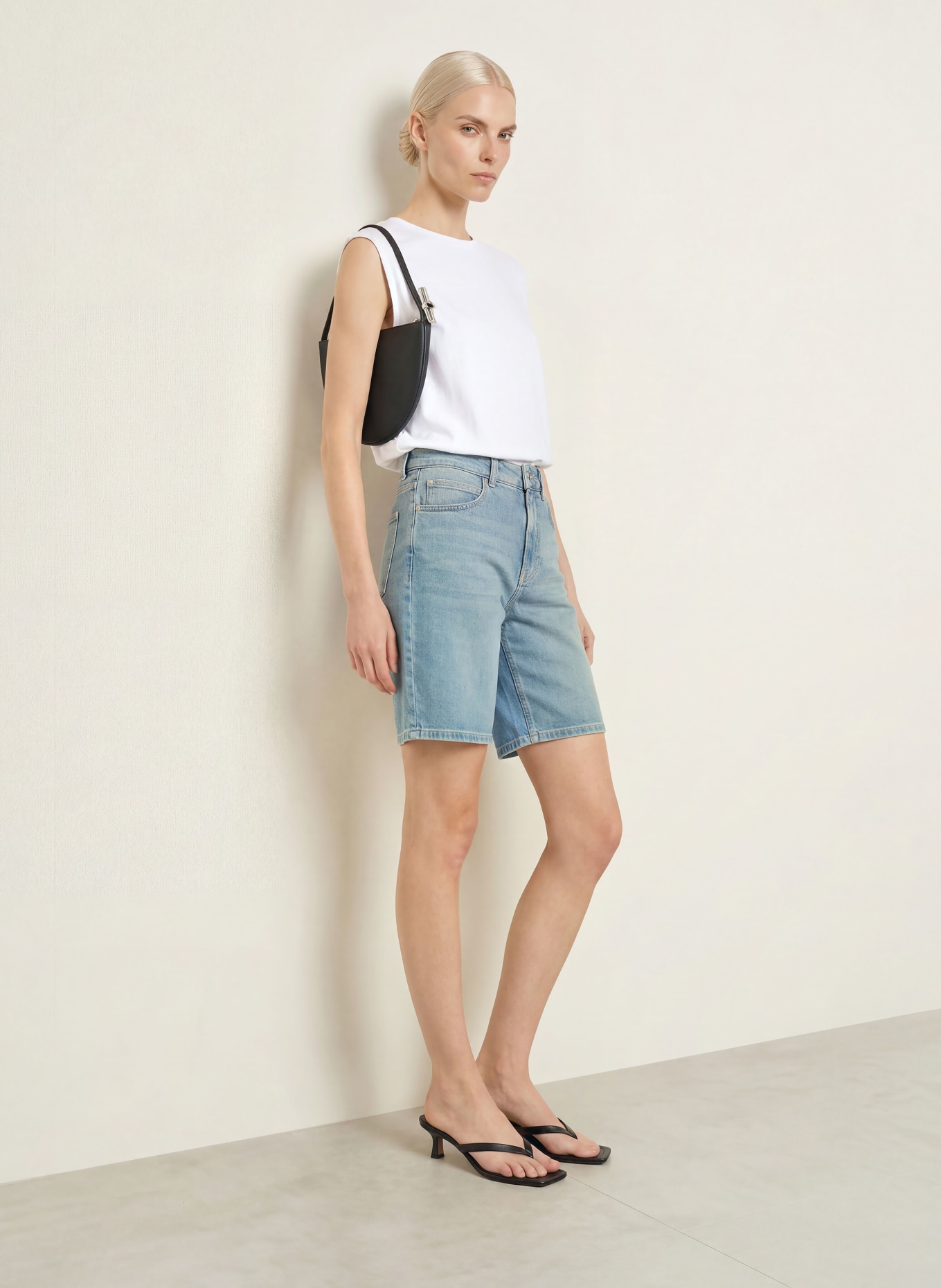 OPUS PANTS Jeansshorts MARI: 70298 mid mustard blue