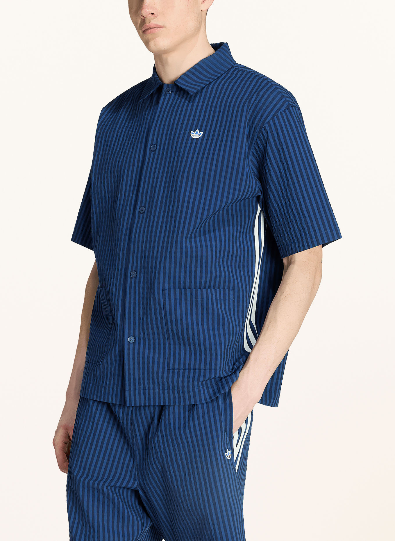 adidas Originals Overshirt RESORT S 2: DONKERBLAUW / WIT