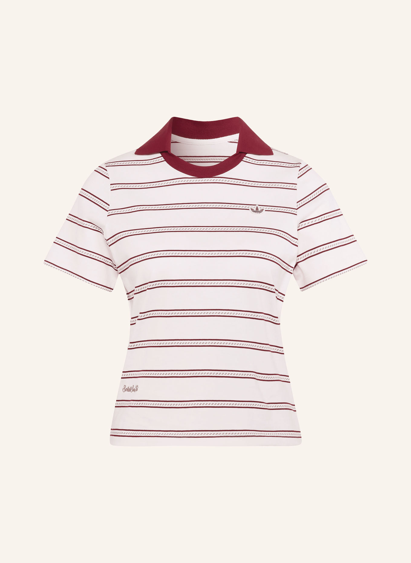 adidas Originals Jersey-Poloshirt RESORT: DUNKELROT / HELLROSA / KHAKI