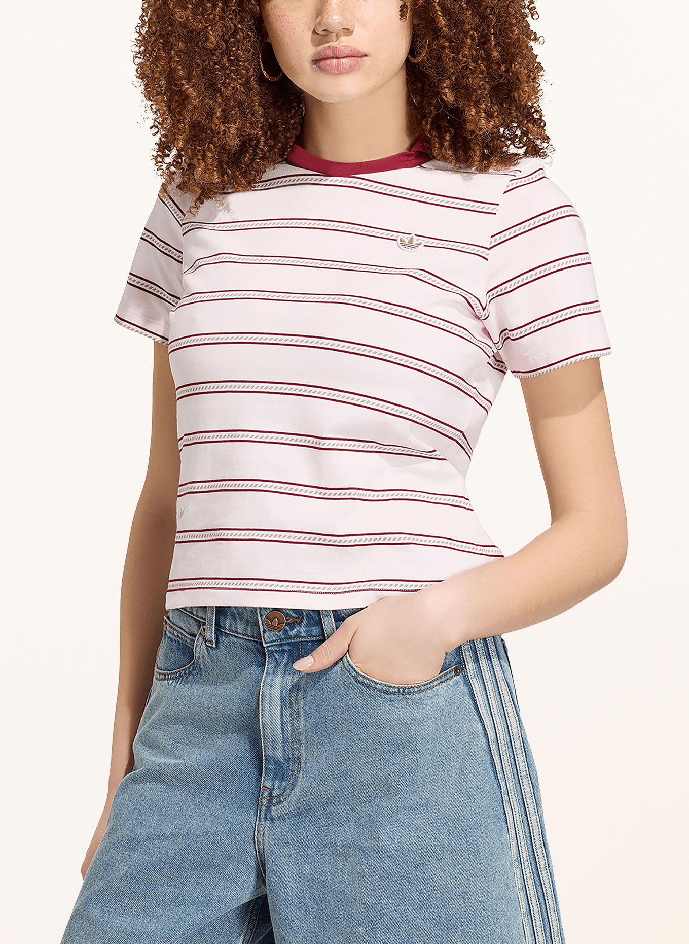 adidas Originals Jersey-Poloshirt RESORT: DUNKELROT / HELLROSA / KHAKI