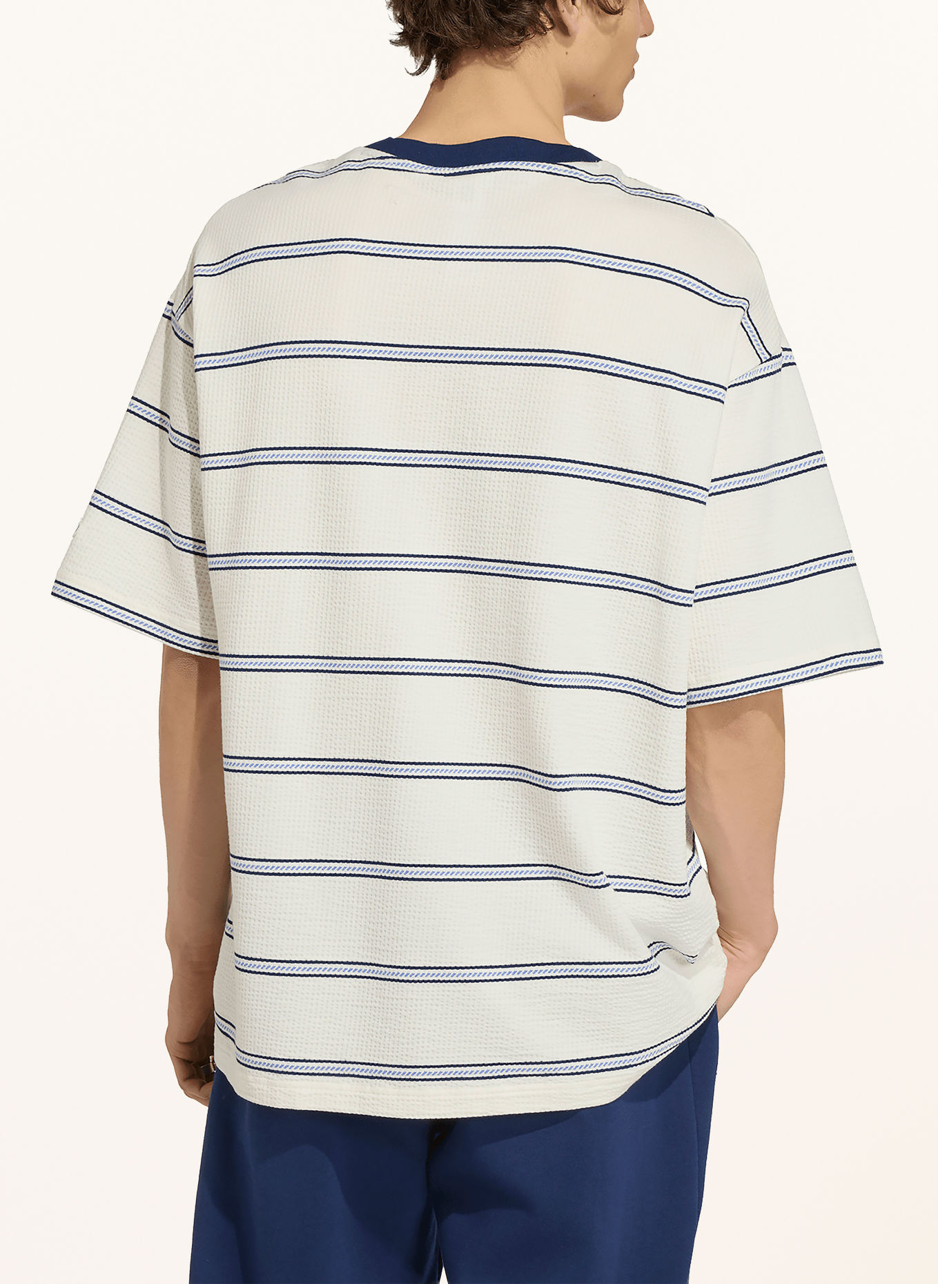 adidas Originals T-Shirt RESORT S: ECRU / DUNKELBLAU / BLAU