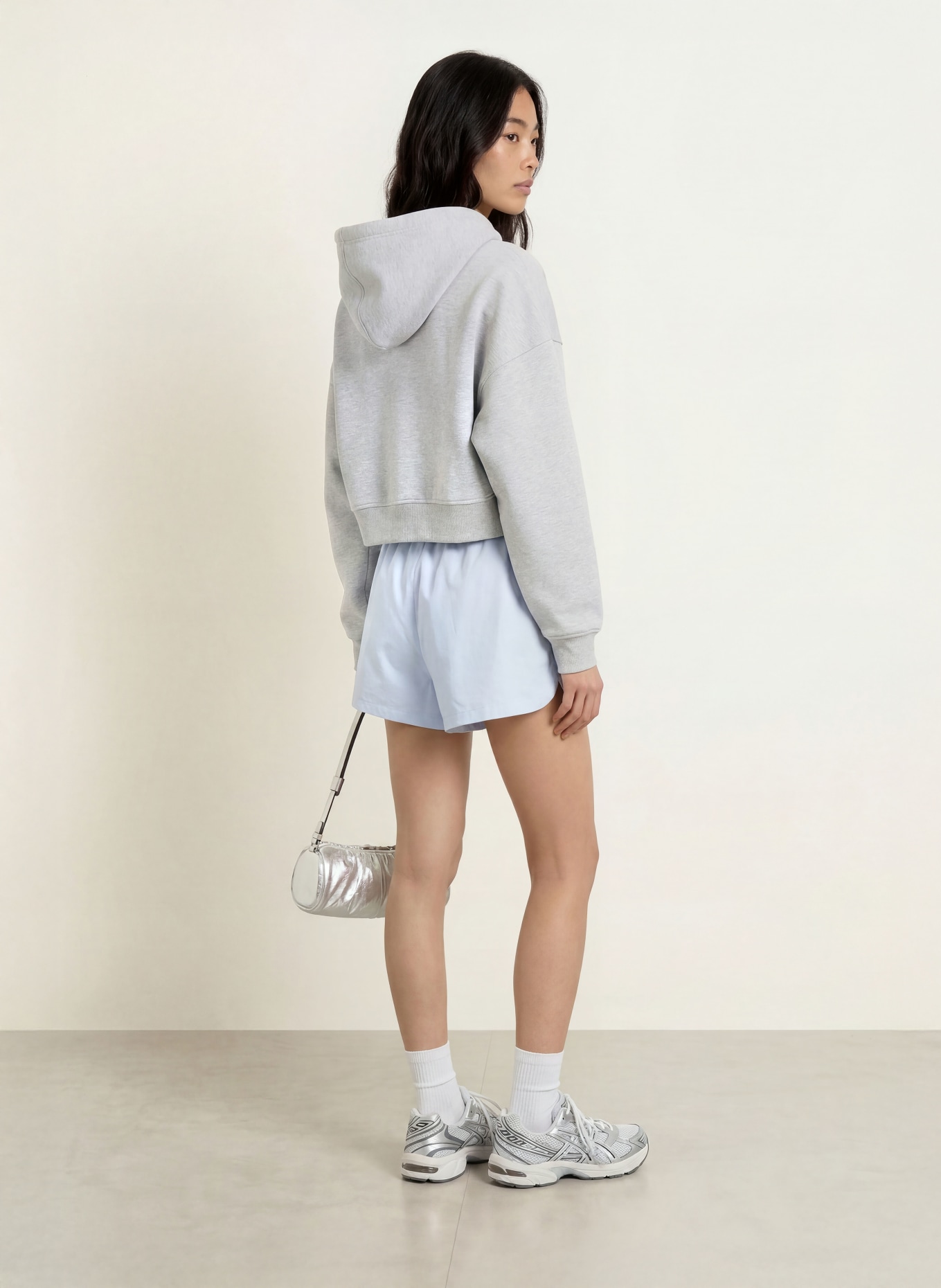 LACOSTE Bluza z kapturem oversize: SZARY
