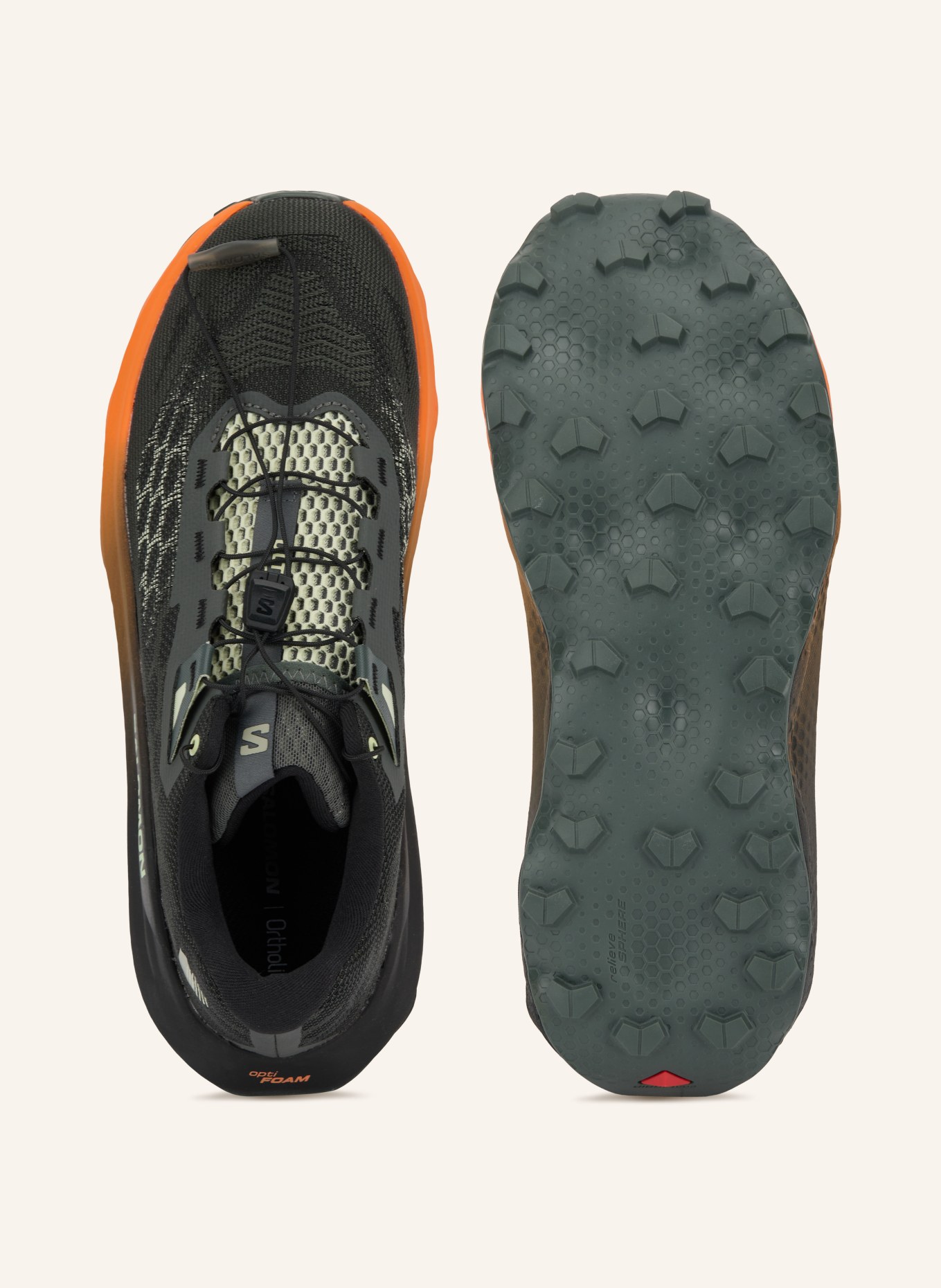 SALOMON ULTRA GLIDE 4 Trail running shoes: BLACK / LIGHT YELLOW