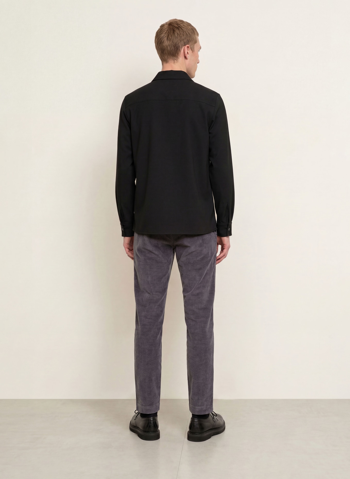 CLOSED CLIFTON Slim Fit Cord Pants: BLUE GRAY