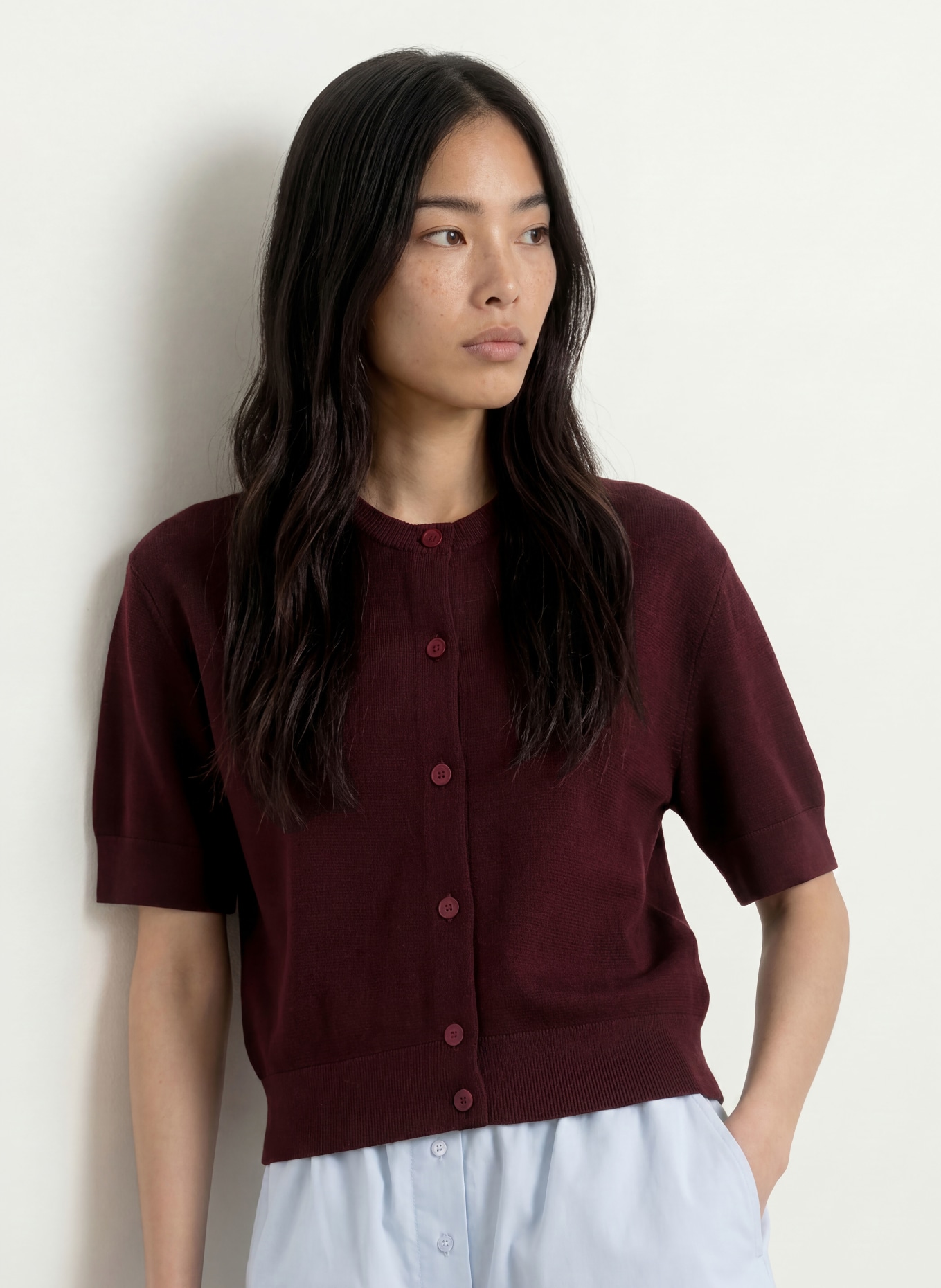 LACOSTE Cardigan: ROȘU ÎNCHIS / VERDE