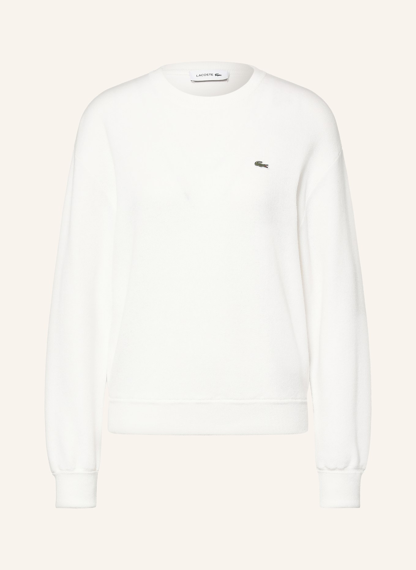 LACOSTE Pulovere: ALB / VERDE ÎNCHIS
