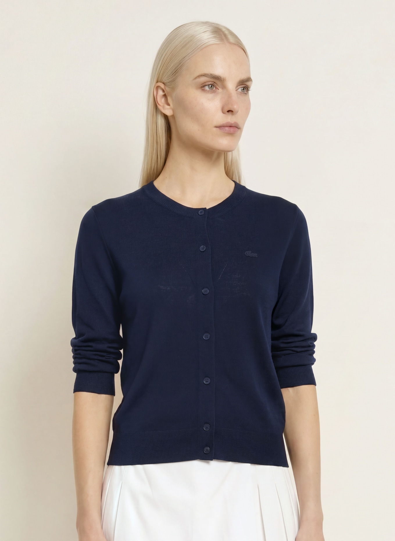 LACOSTE Cardigan: ALBASTRU ÎNCHIS