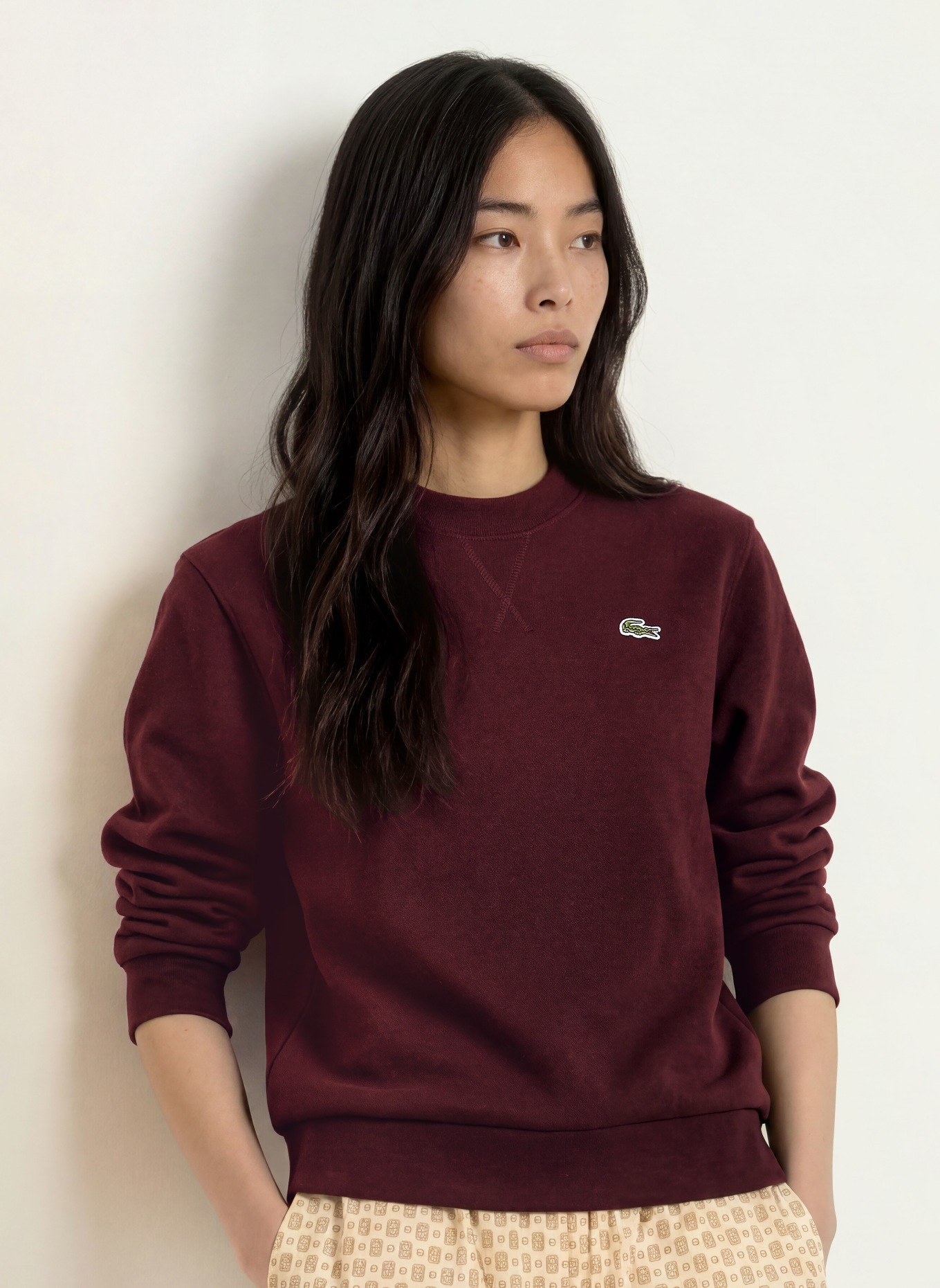 LACOSTE Sweatshirt: DARK RED
