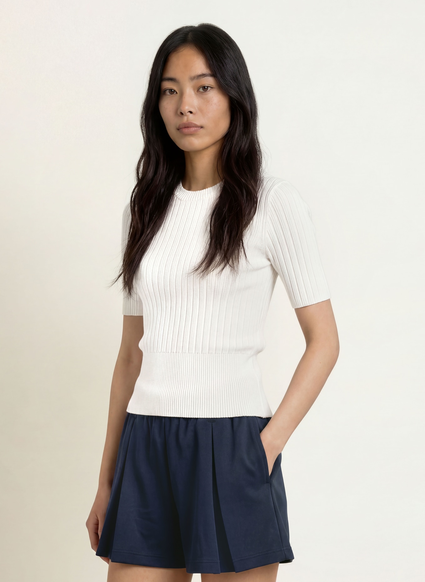 LACOSTE Strickshirt: CREME