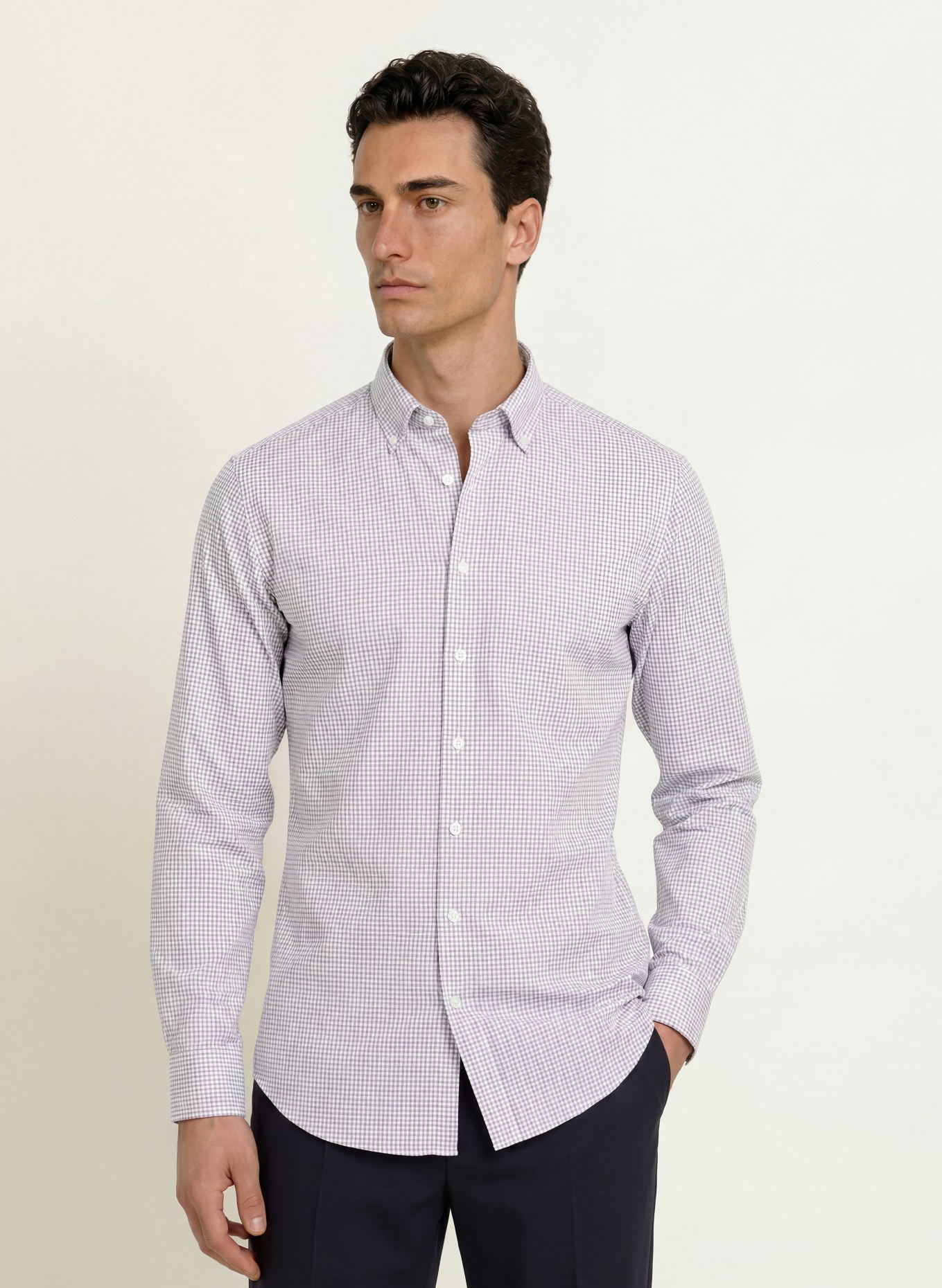 seidensticker Hemd Regular Fit: DUNKELROT / WEISS