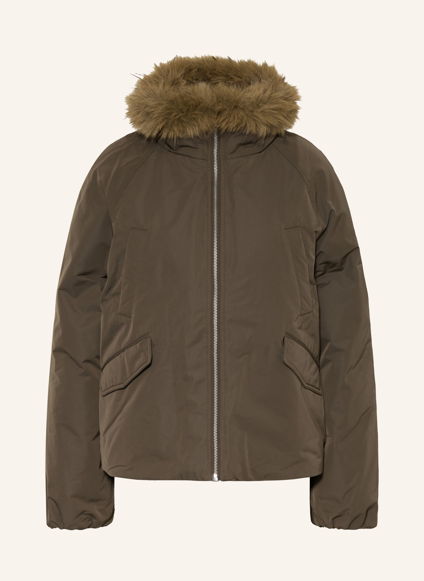 darling harbour Jakke med kunstpels: KHAKI
