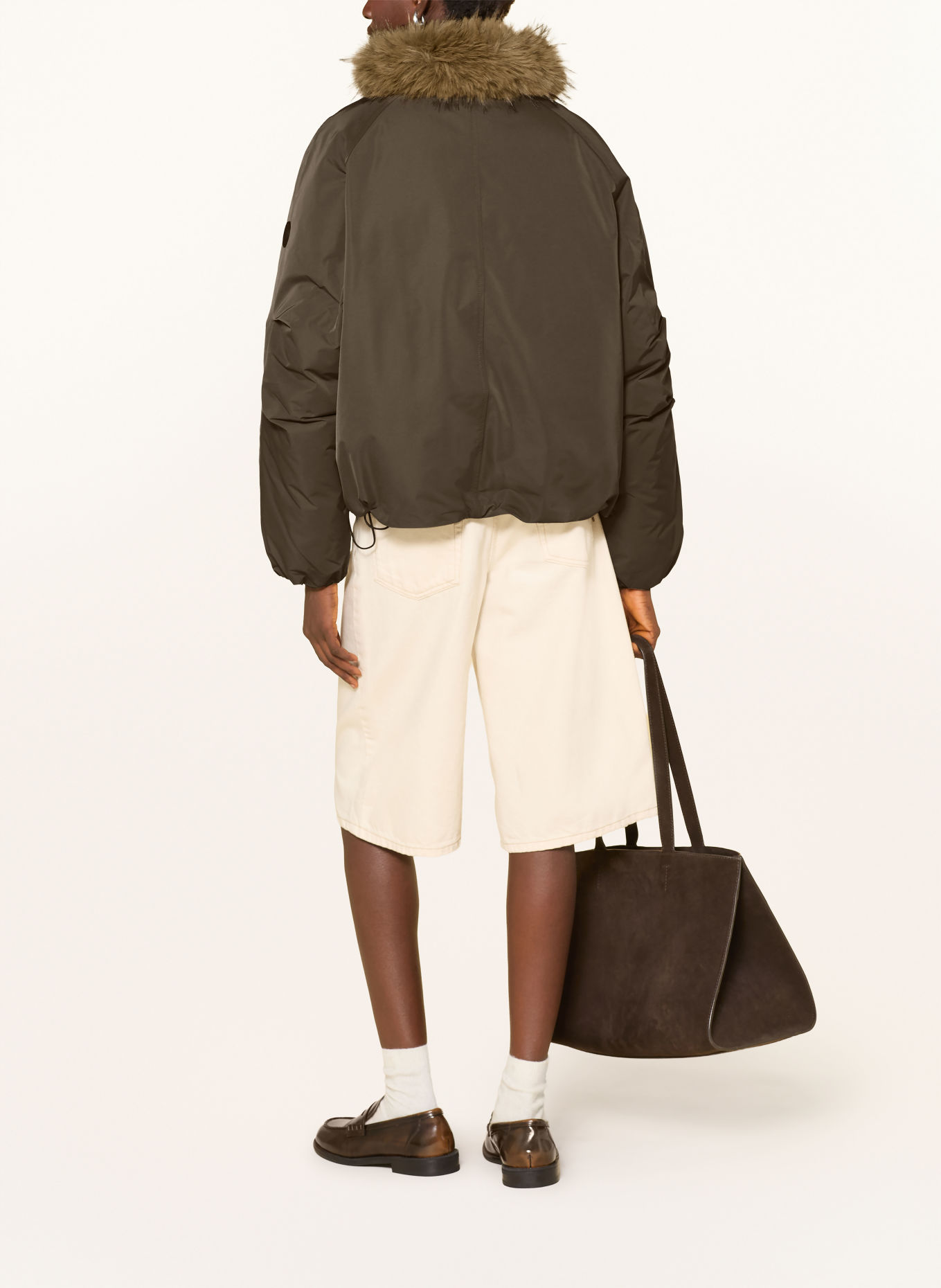 darling harbour Jakke med kunstpels: KHAKI