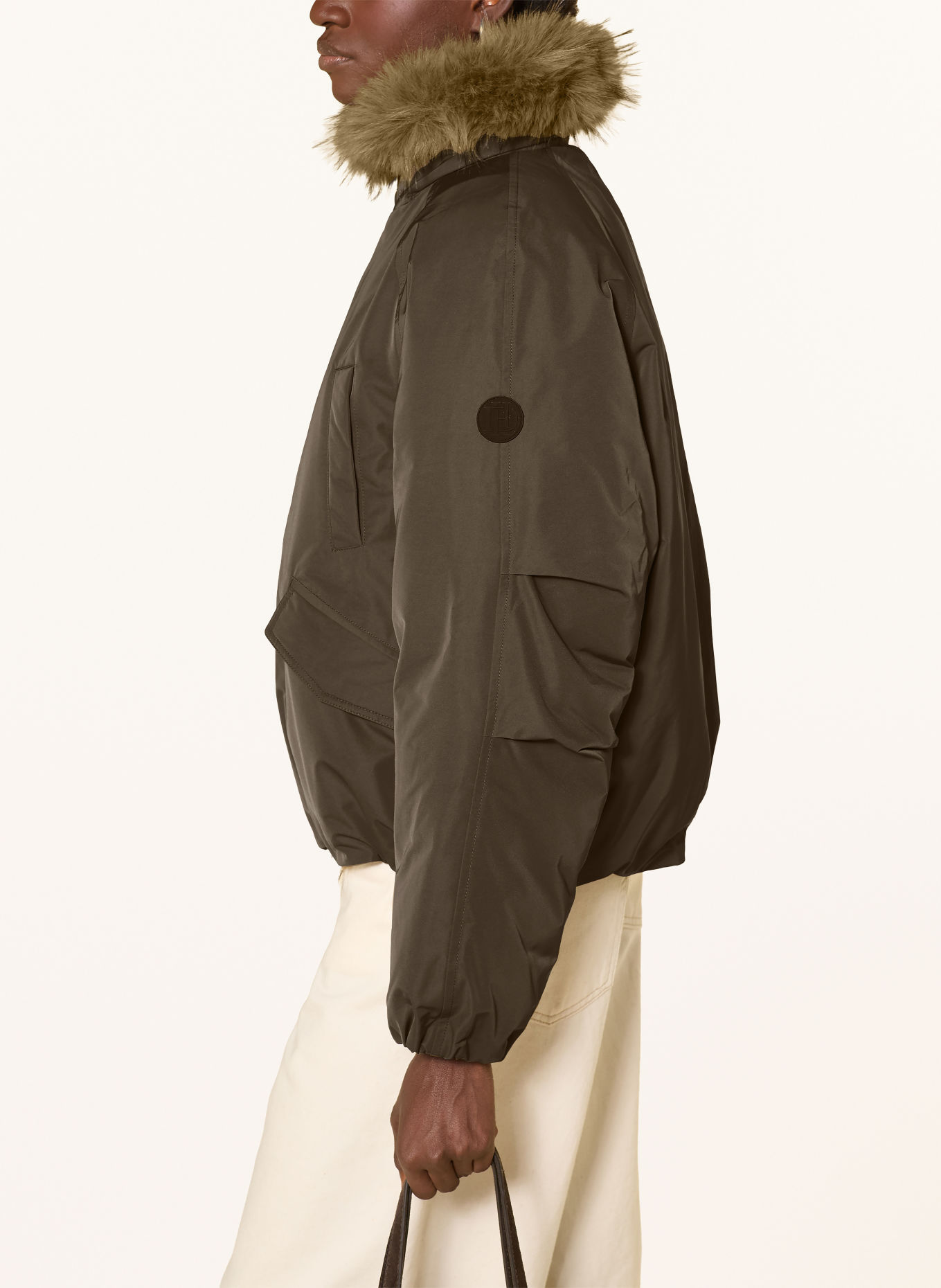 darling harbour Jakke med kunstpels: KHAKI