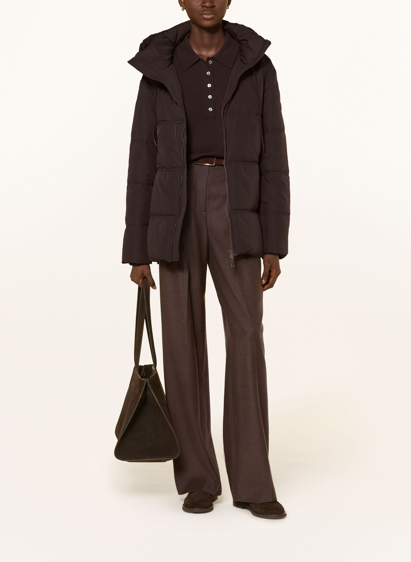 darling harbour Quiltet jakke: DARK BROWN