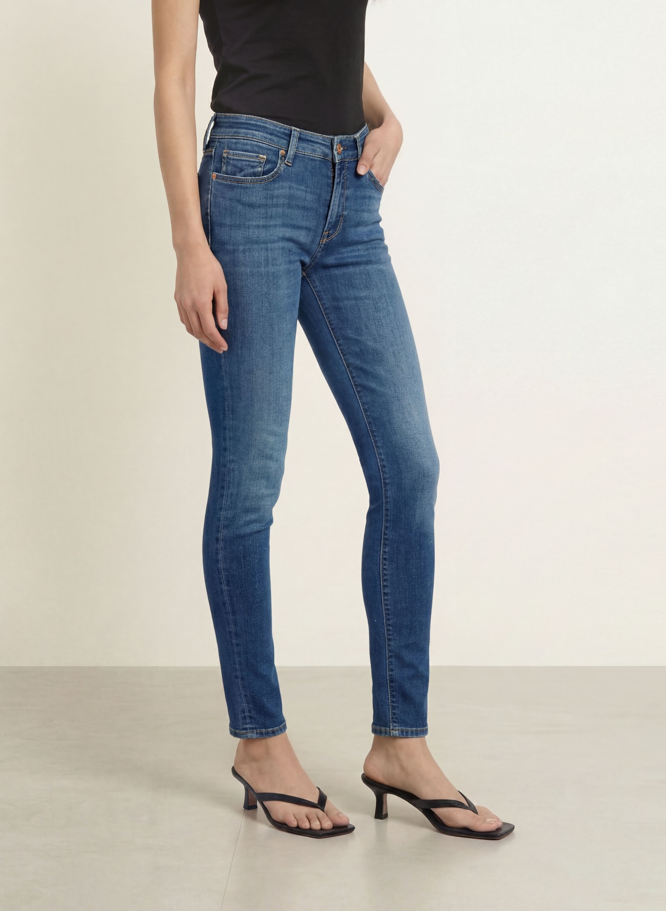 REPLAY Skinny jeans NEW LUZ: 009 MEDIUM BLUE
