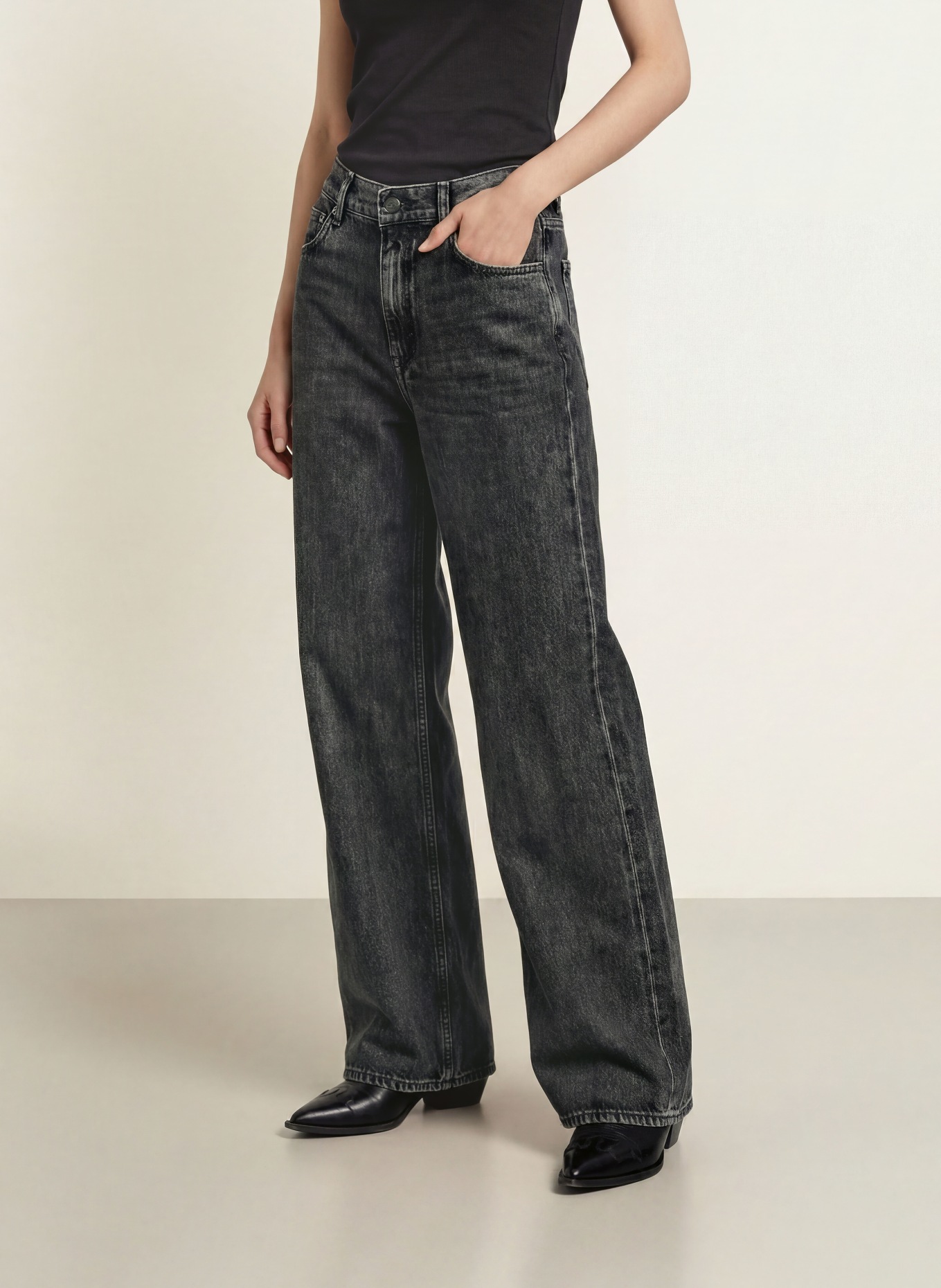 REPLAY Jeans med brede ben CARY: C097 DARK GREY