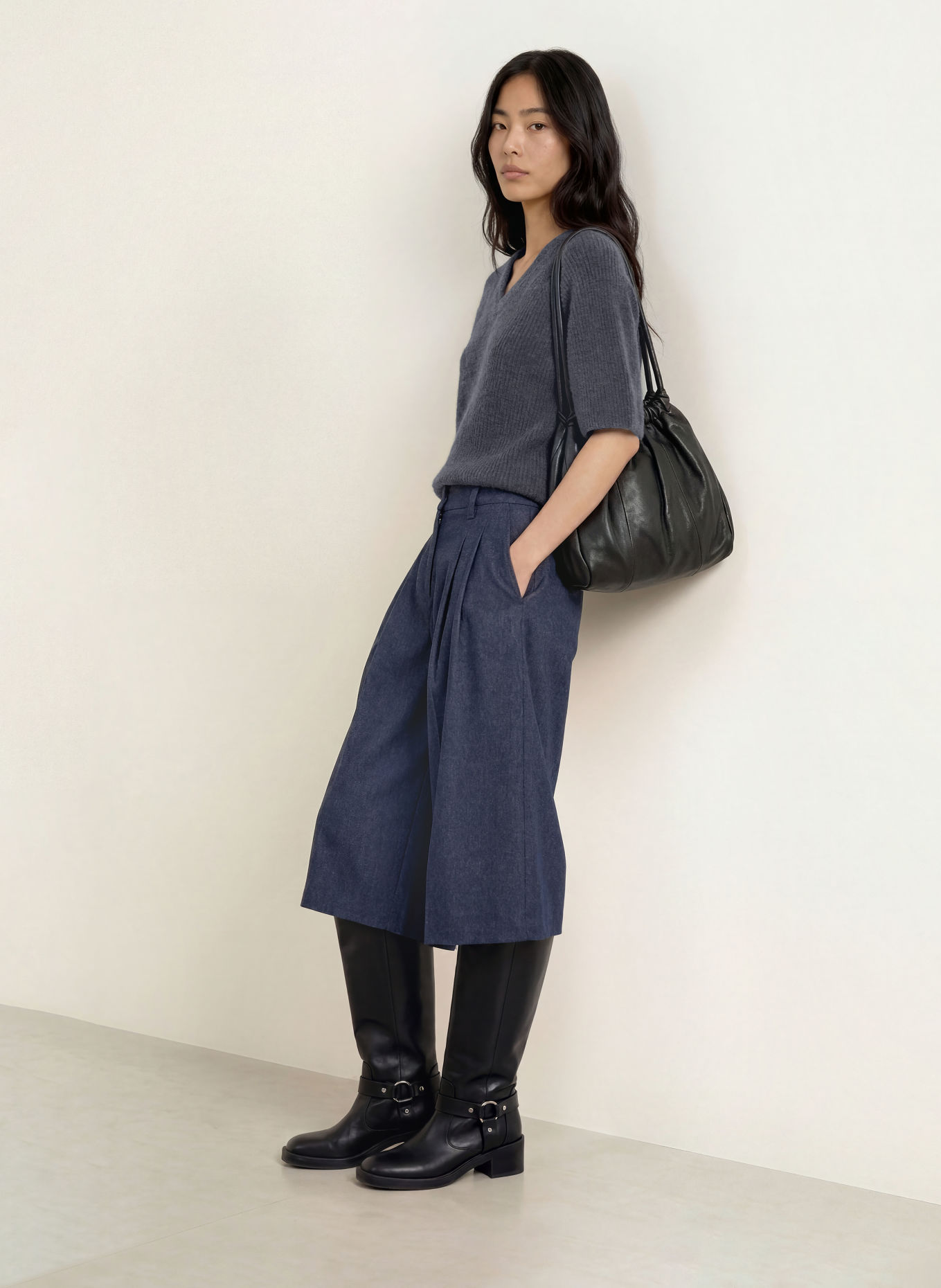 MSCH COPENHAGEN MSCHMILANIA HOPE Knit shirt: DARK GRAY