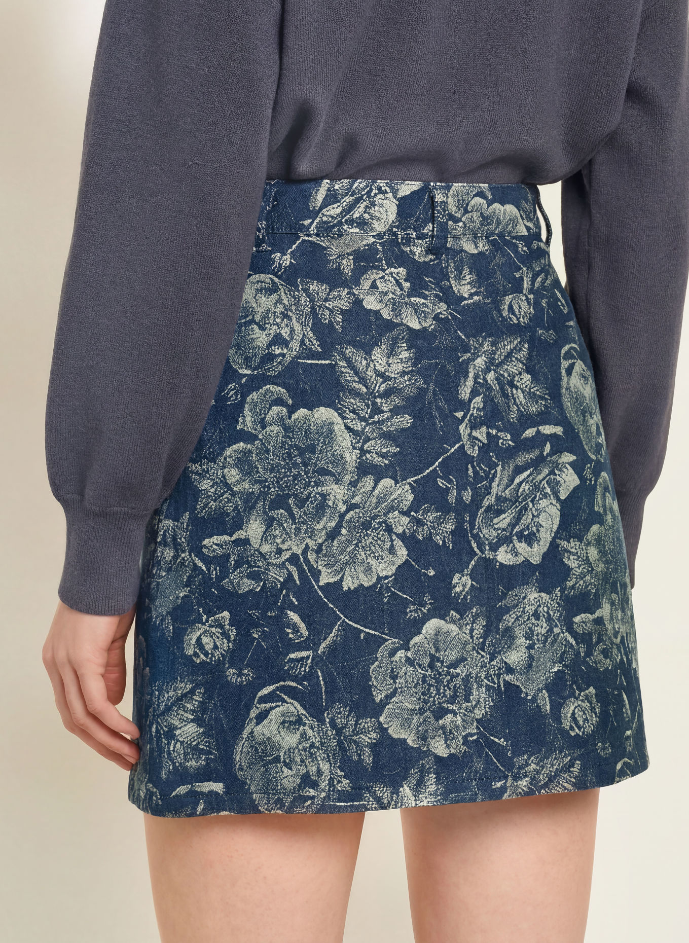 MSCH COPENHAGEN MSCHTITA wrap skirt made of jacquard: DARK BLUE