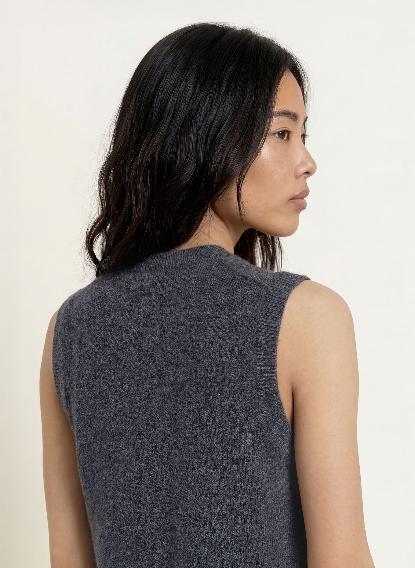 MSCH COPENHAGEN MSCHBONDIE Knit Vest: DARK GRAY