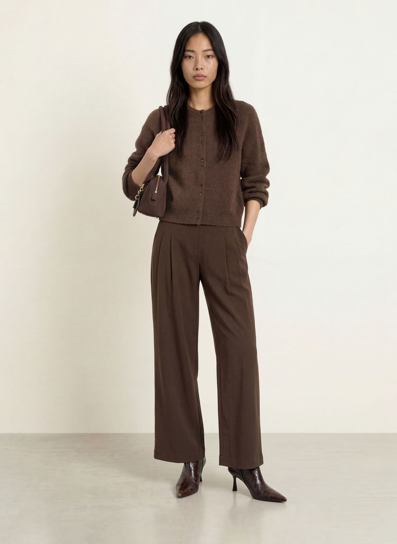 MSCH COPENHAGEN Strickjacke MSCHBONDIE HOPE: BRAUN