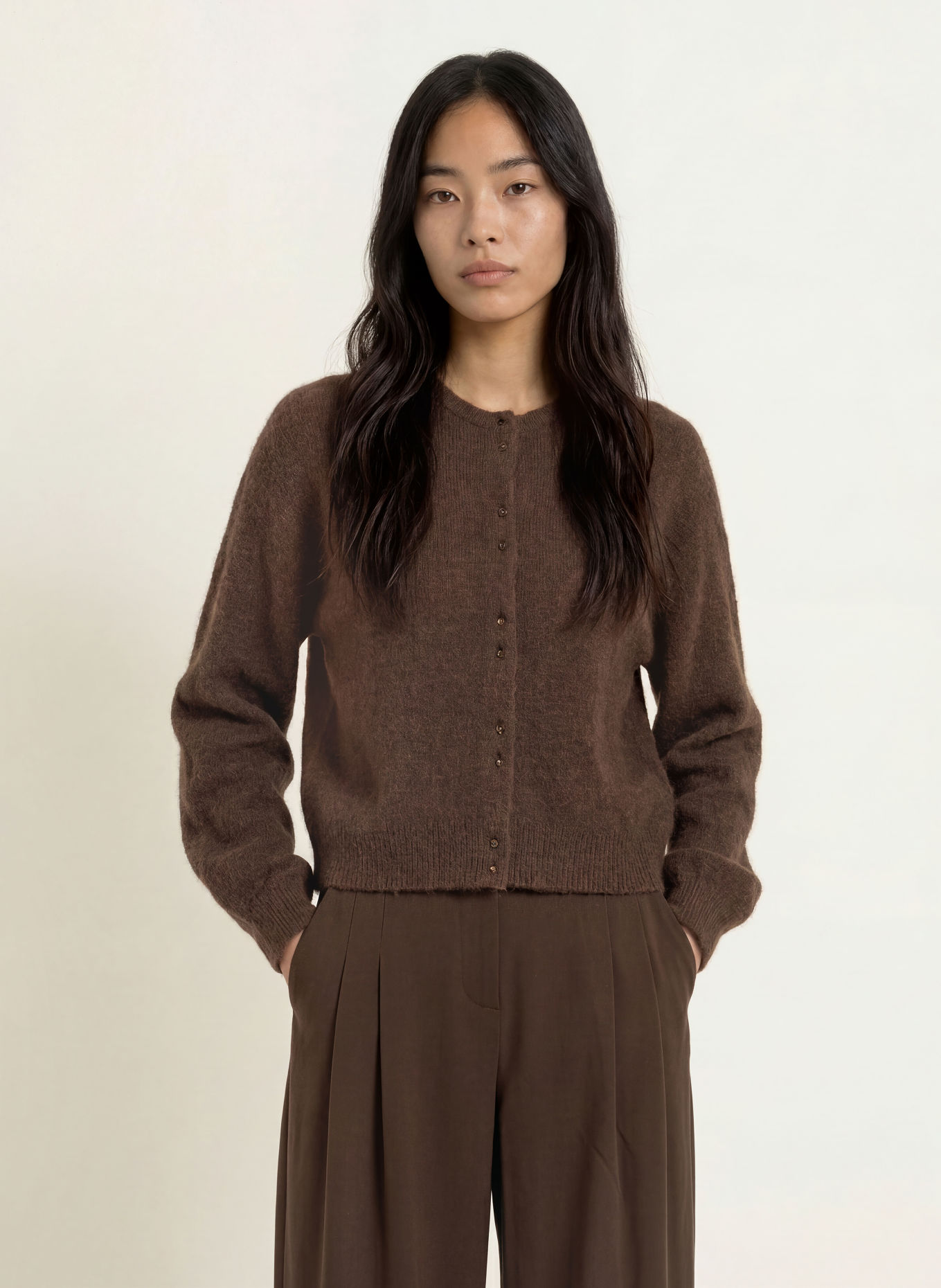 MSCH COPENHAGEN Strickjacke MSCHBONDIE HOPE: BRAUN