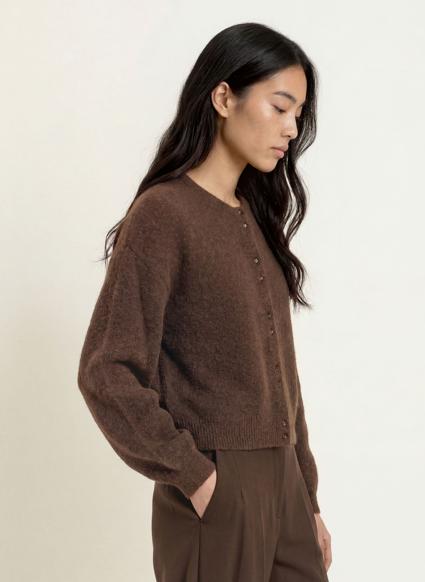 MSCH COPENHAGEN Strickjacke MSCHBONDIE HOPE: BRAUN