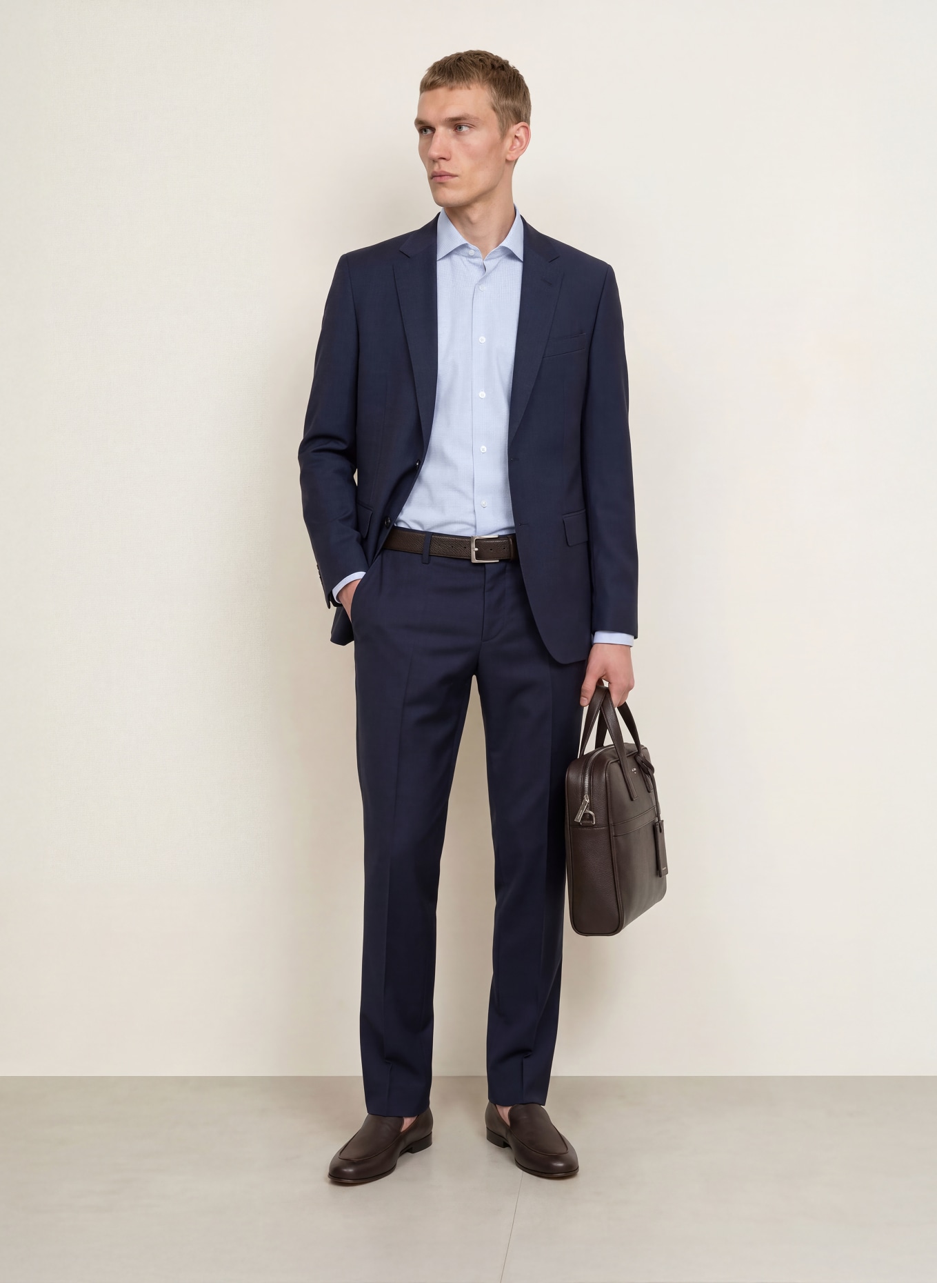 BOSS Koszula JOE o kroju Regular Fit: BIAŁY / JASNONIEBIESKI