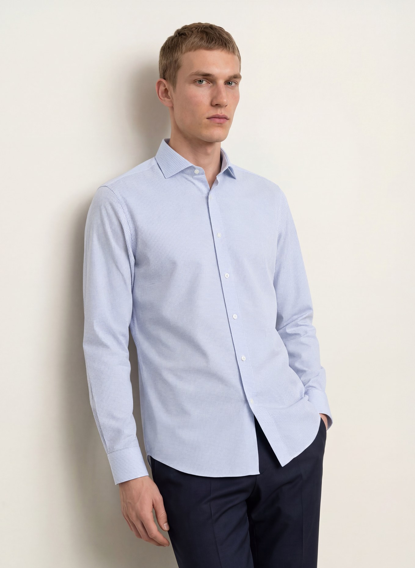 BOSS Koszula JOE o kroju Regular Fit: BIAŁY / JASNONIEBIESKI