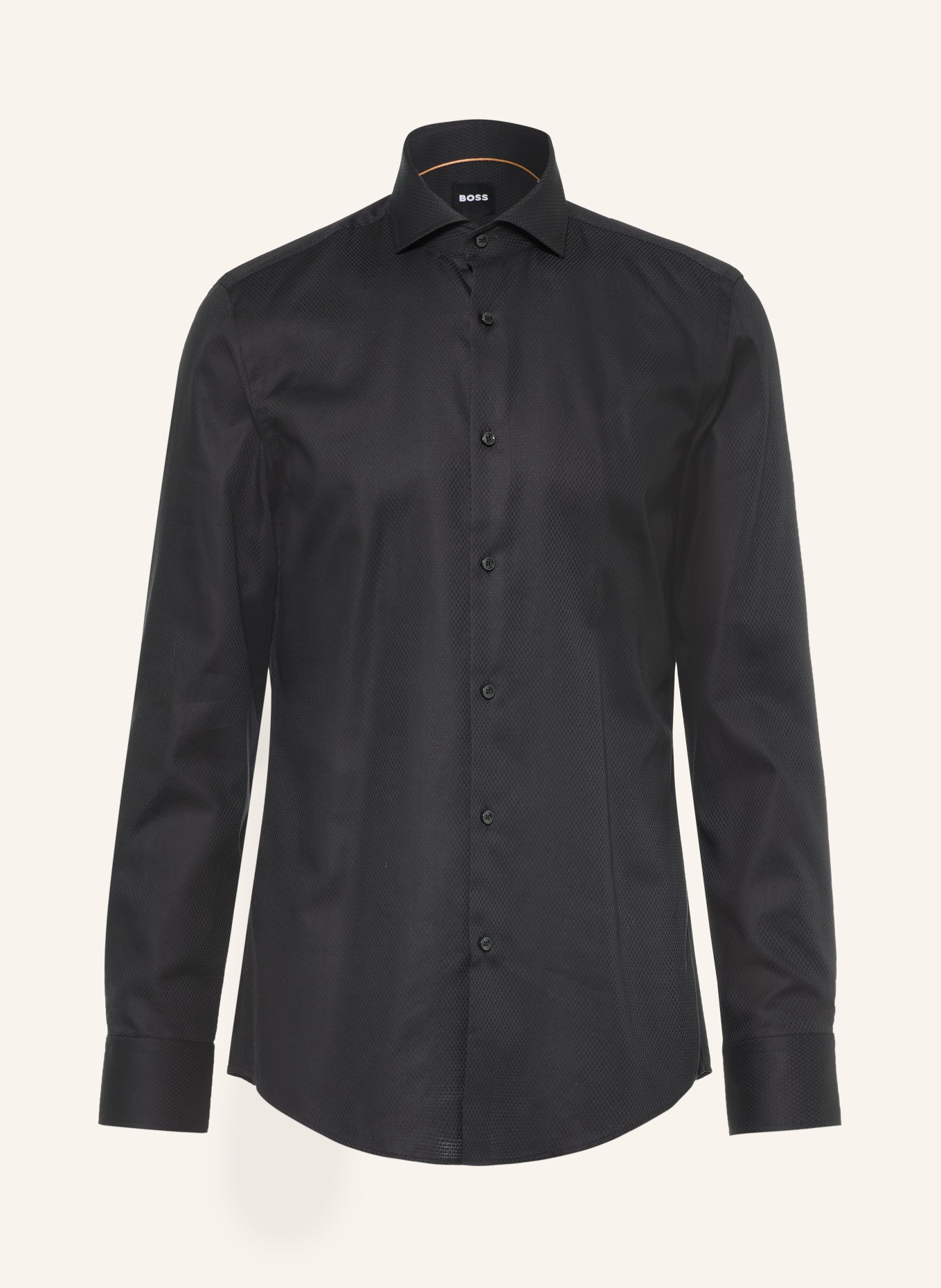 BOSS Overhemd HANK Slim Fit: ZWART