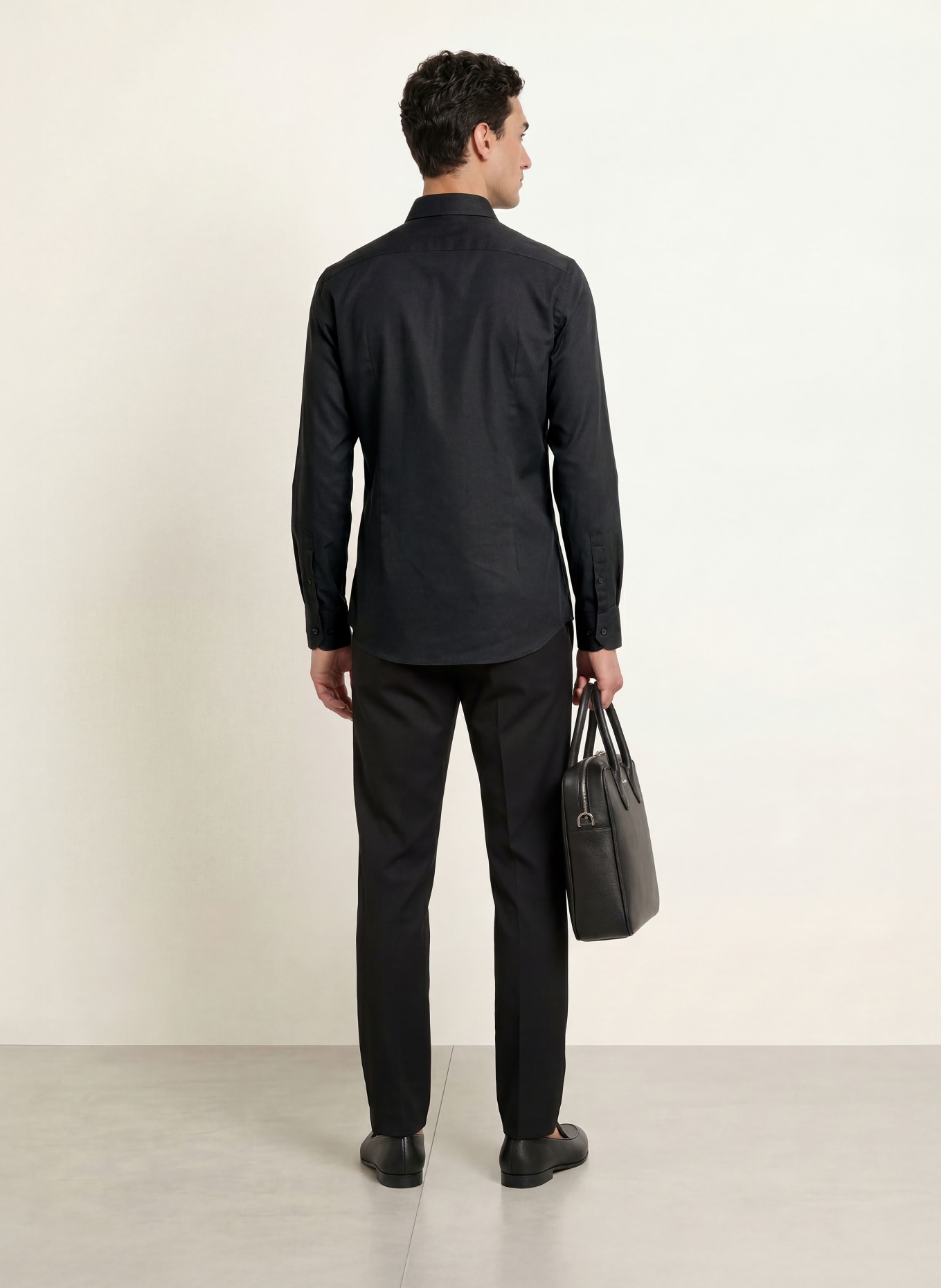 BOSS Overhemd HANK Slim Fit: ZWART