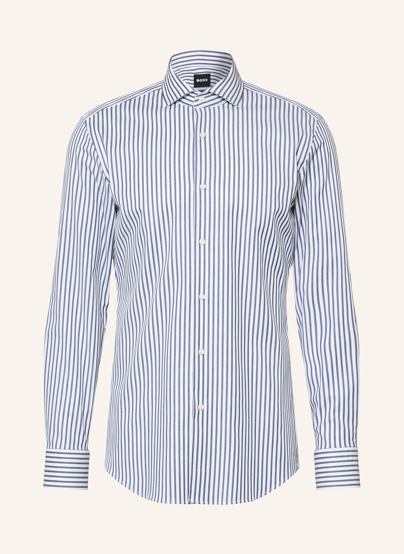 BOSS Koszula HANK Slim Fit: BIAŁY / GRANATOWY