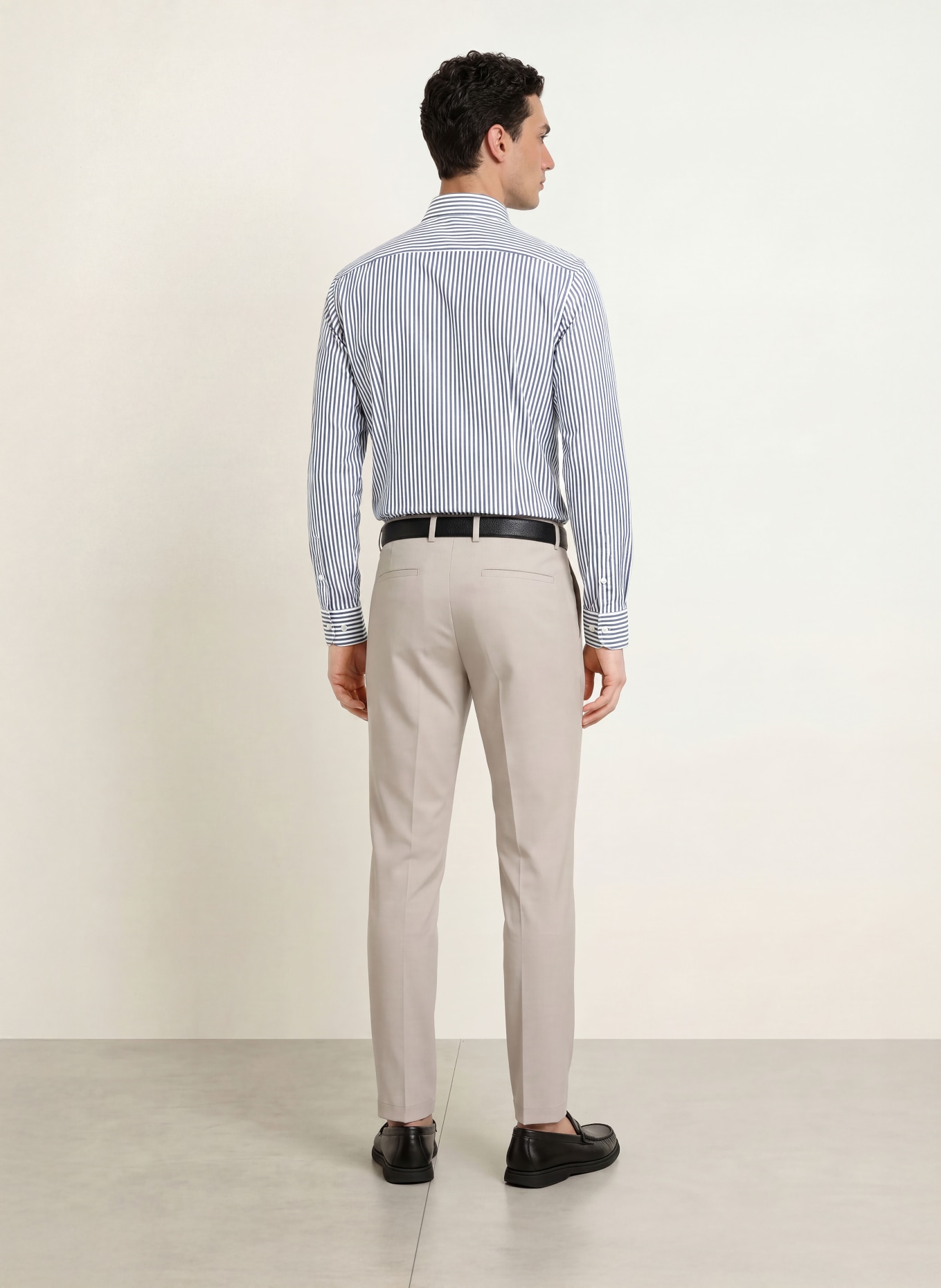 BOSS Koszula HANK Slim Fit: BIAŁY / GRANATOWY