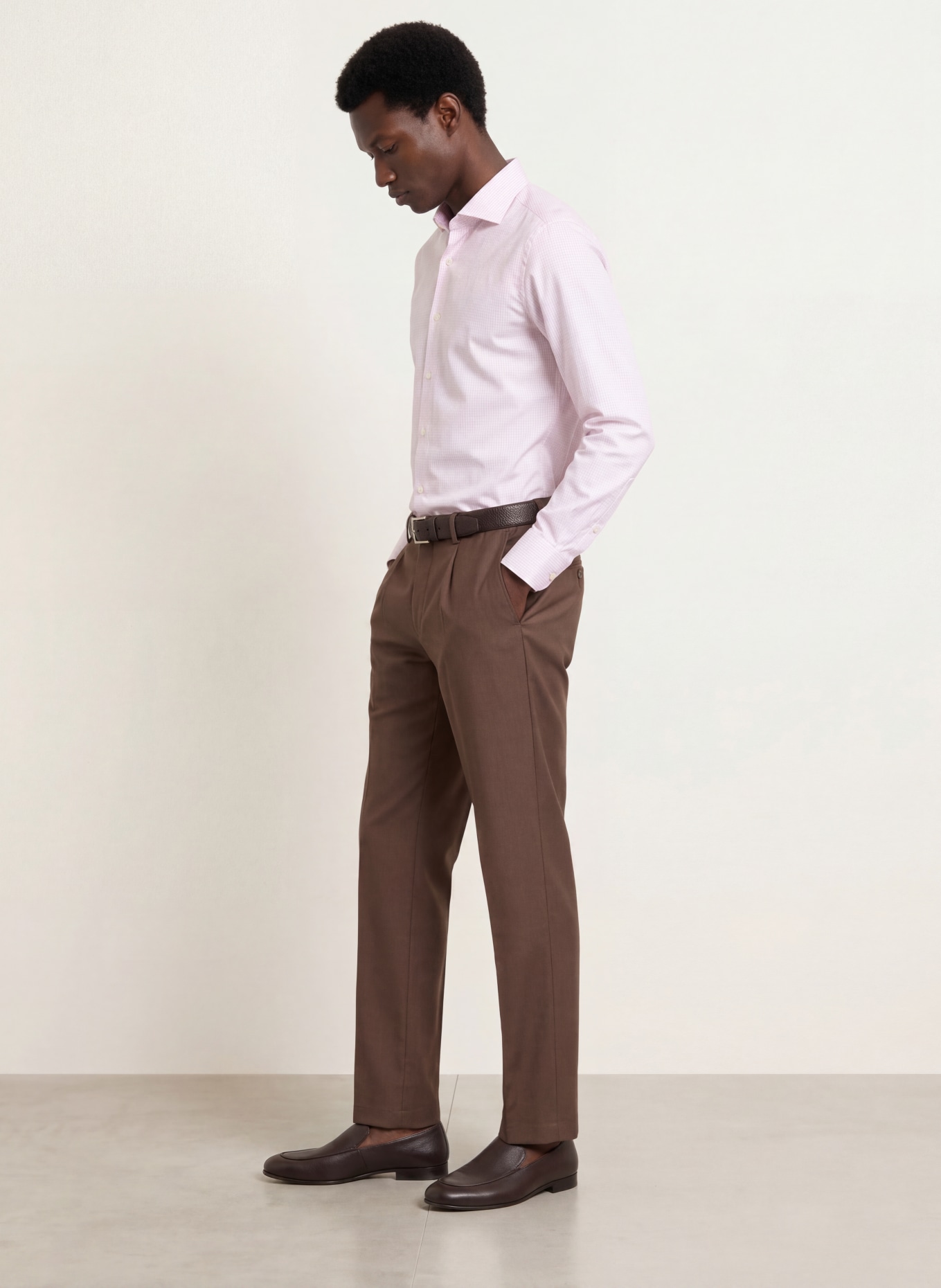 BOSS Koszula HANK Slim Fit: BIAŁY / JASNORÓŻOWY