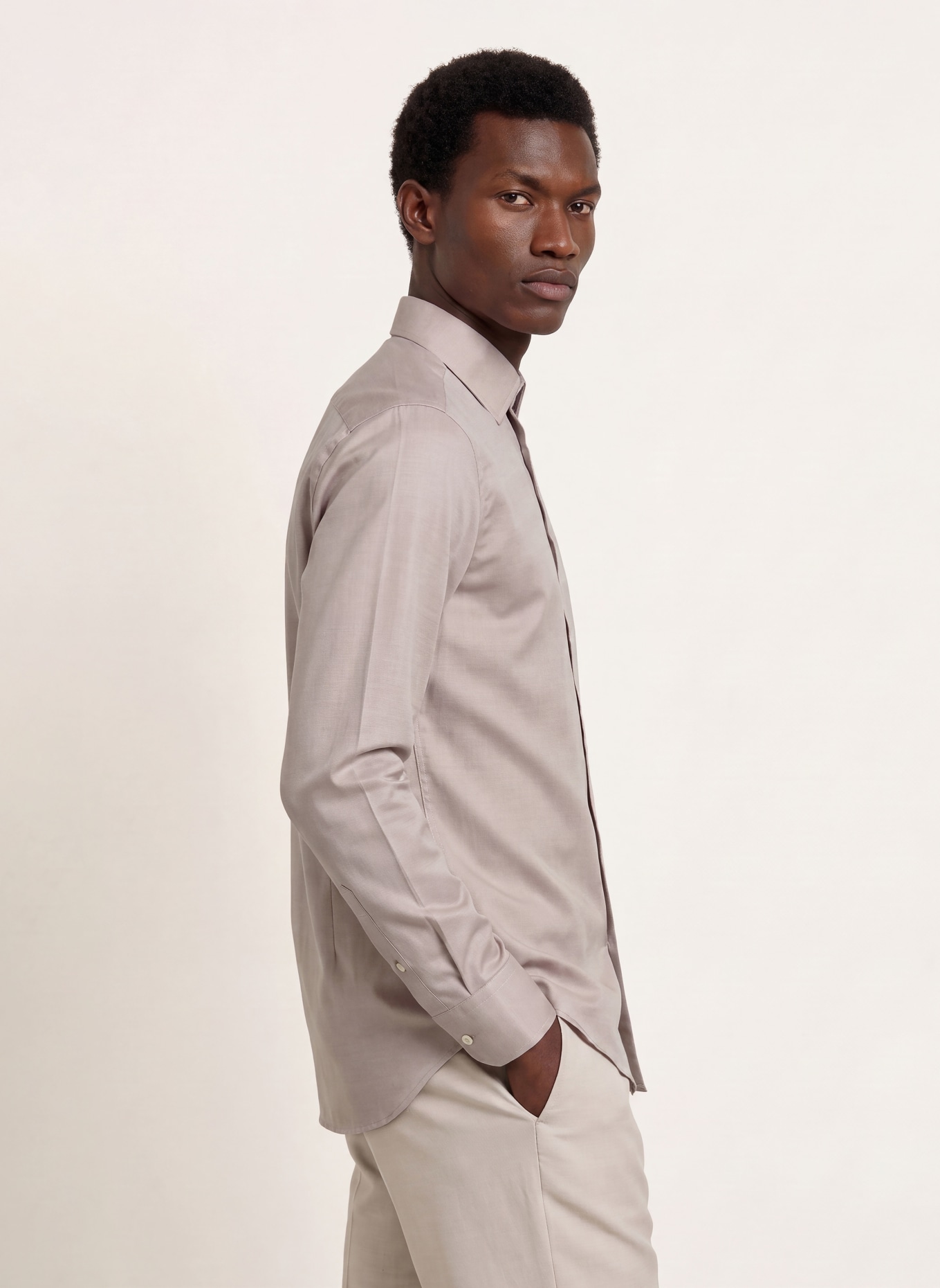 BOSS Cămașă HANK Slim Fit: BEJ