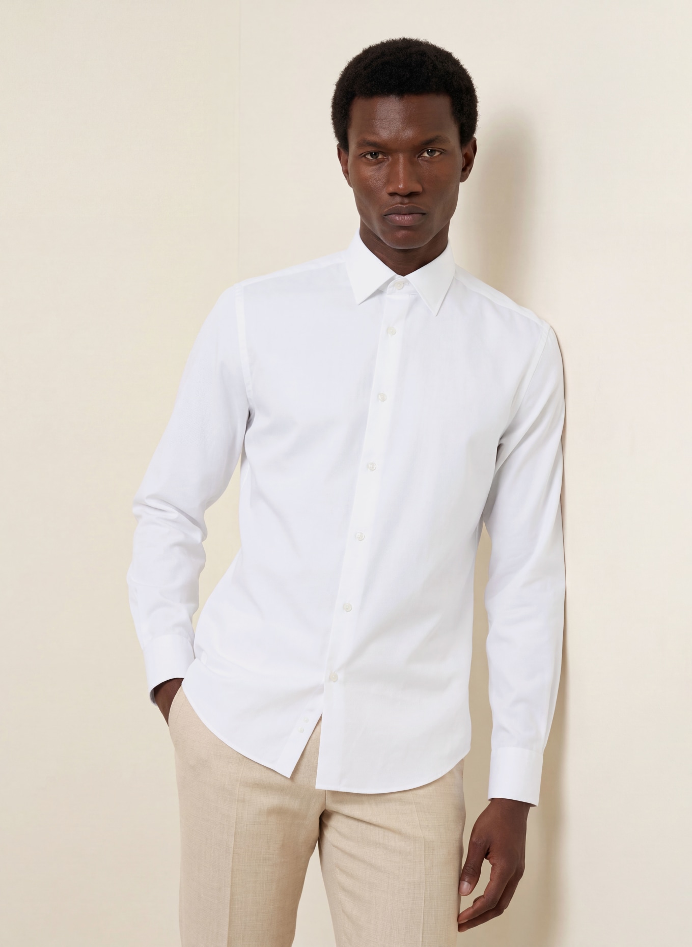 BOSS Hemd JOE Regular Fit: WEISS