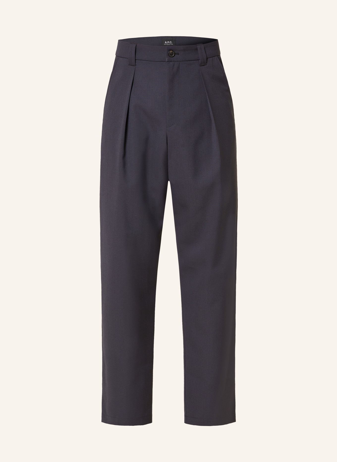 A.P.C. Pantaloni RENATO Wide Fit: ALBASTRU ÎNCHIS